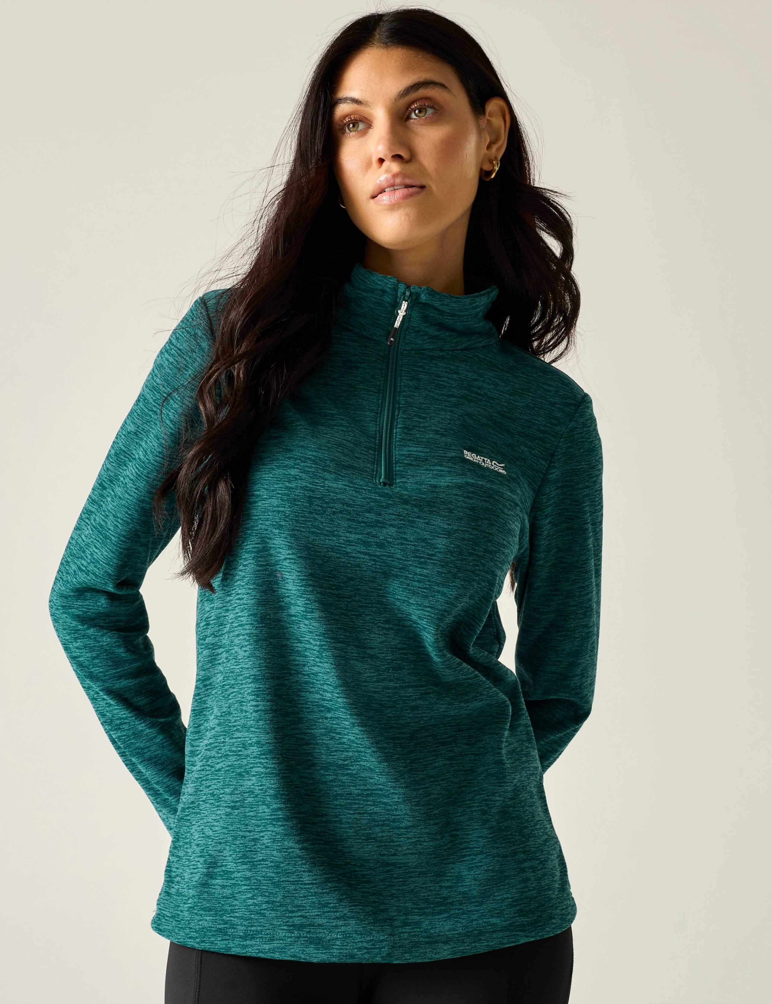 Sweethart Marl Half Zip Fleece