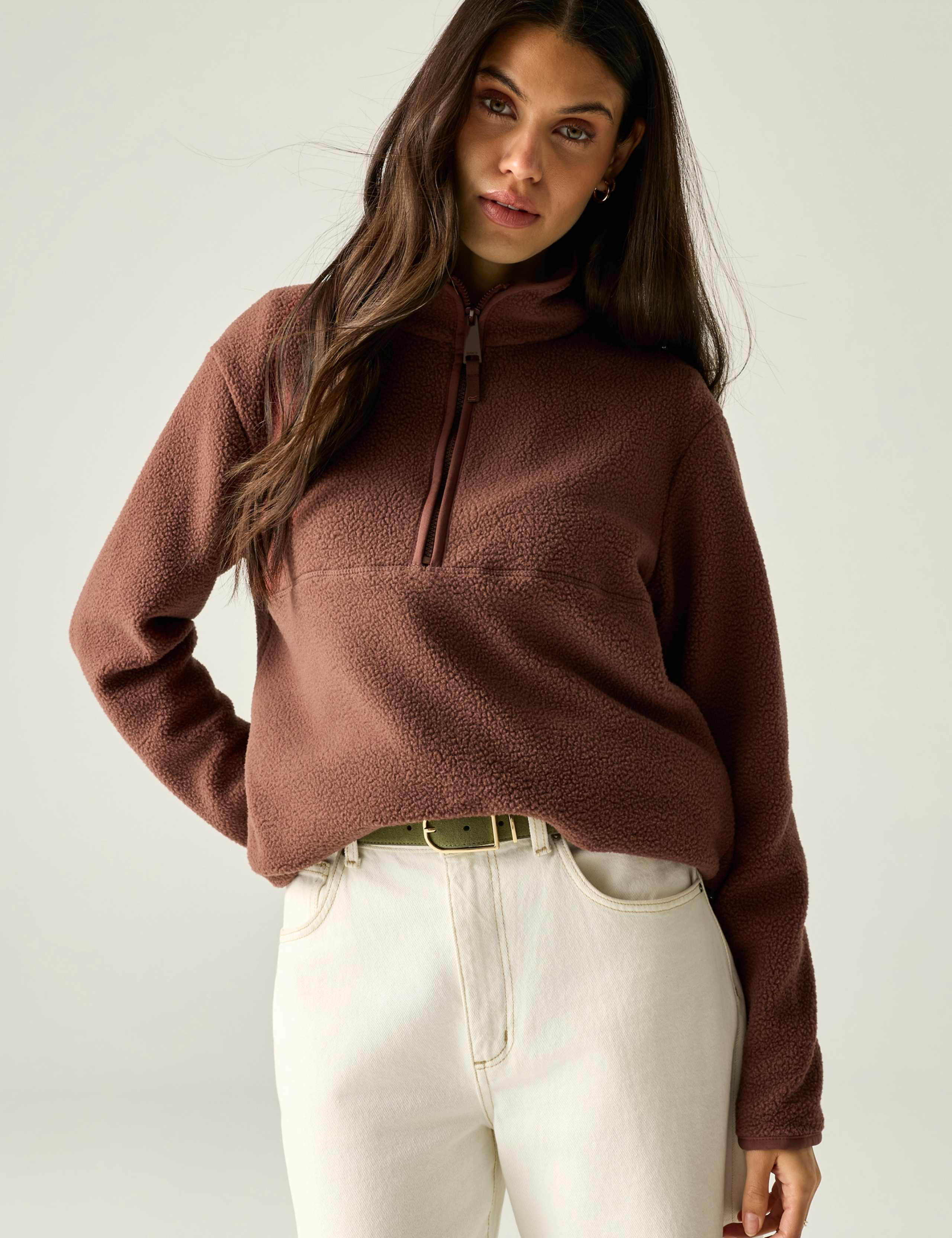 Frankie Borg Funnel Neck Relaxed Sweatshirt