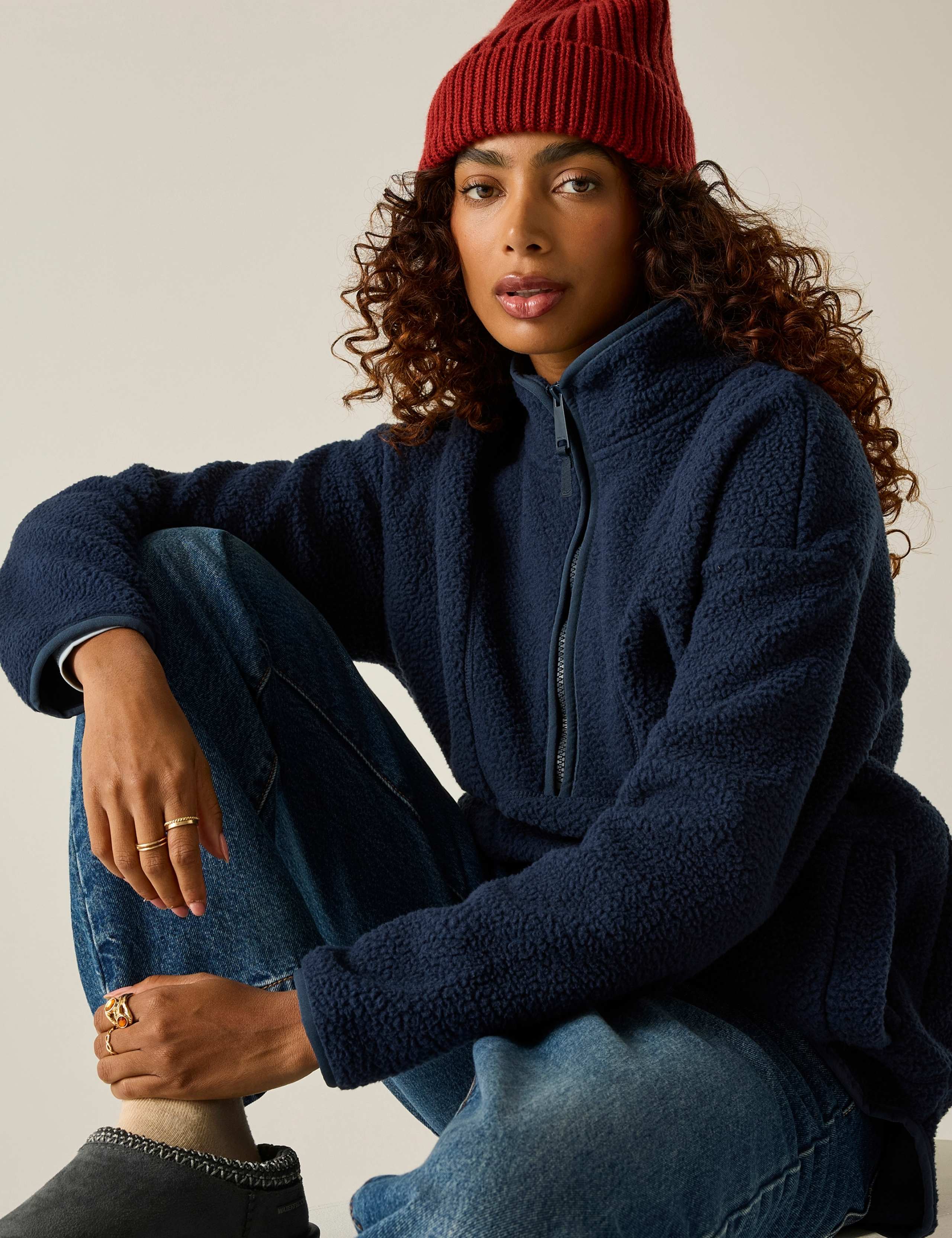 Frankie Borg Funnel Neck Longline Sweatshirt