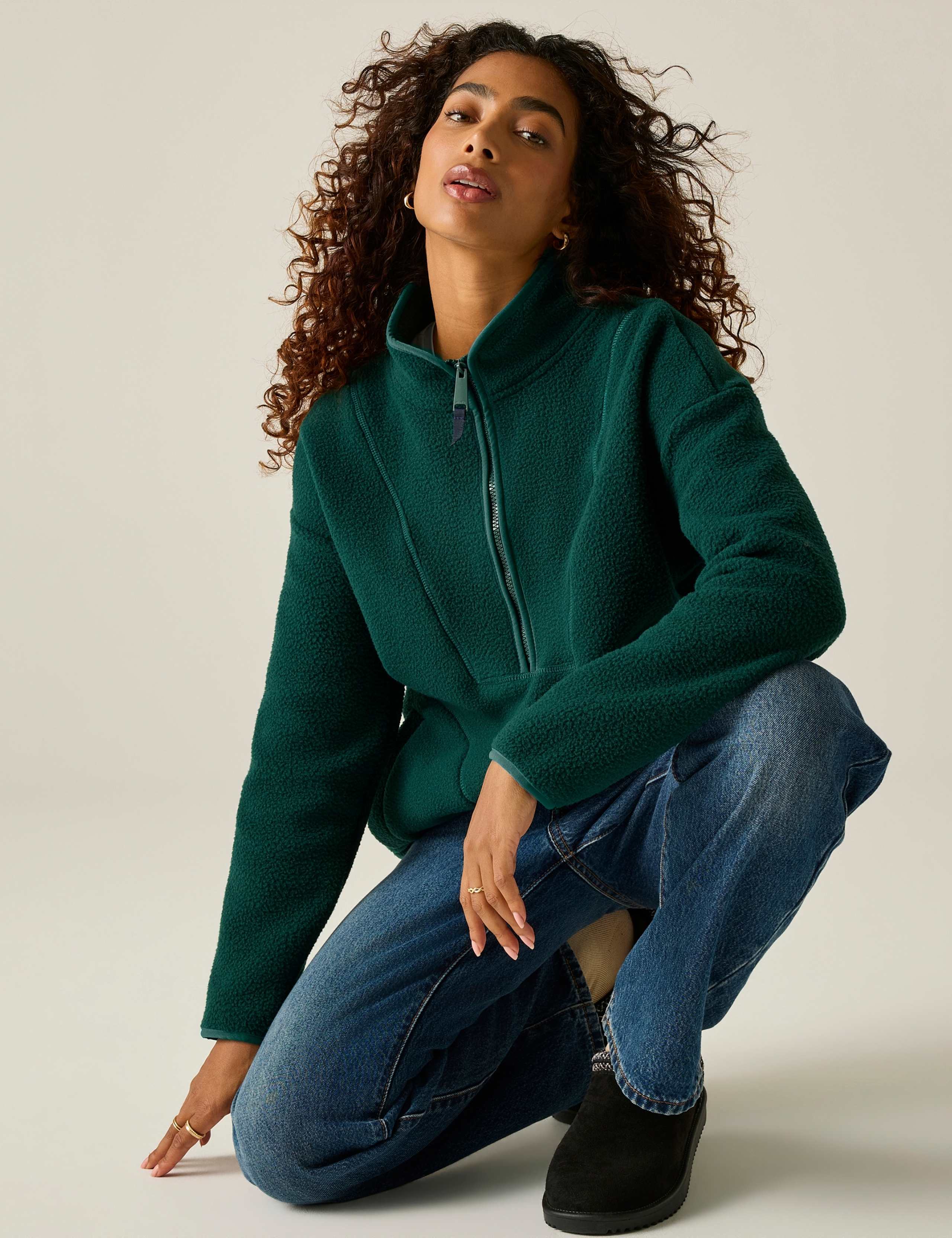 Frankie Borg Funnel Neck Longline Sweatshirt