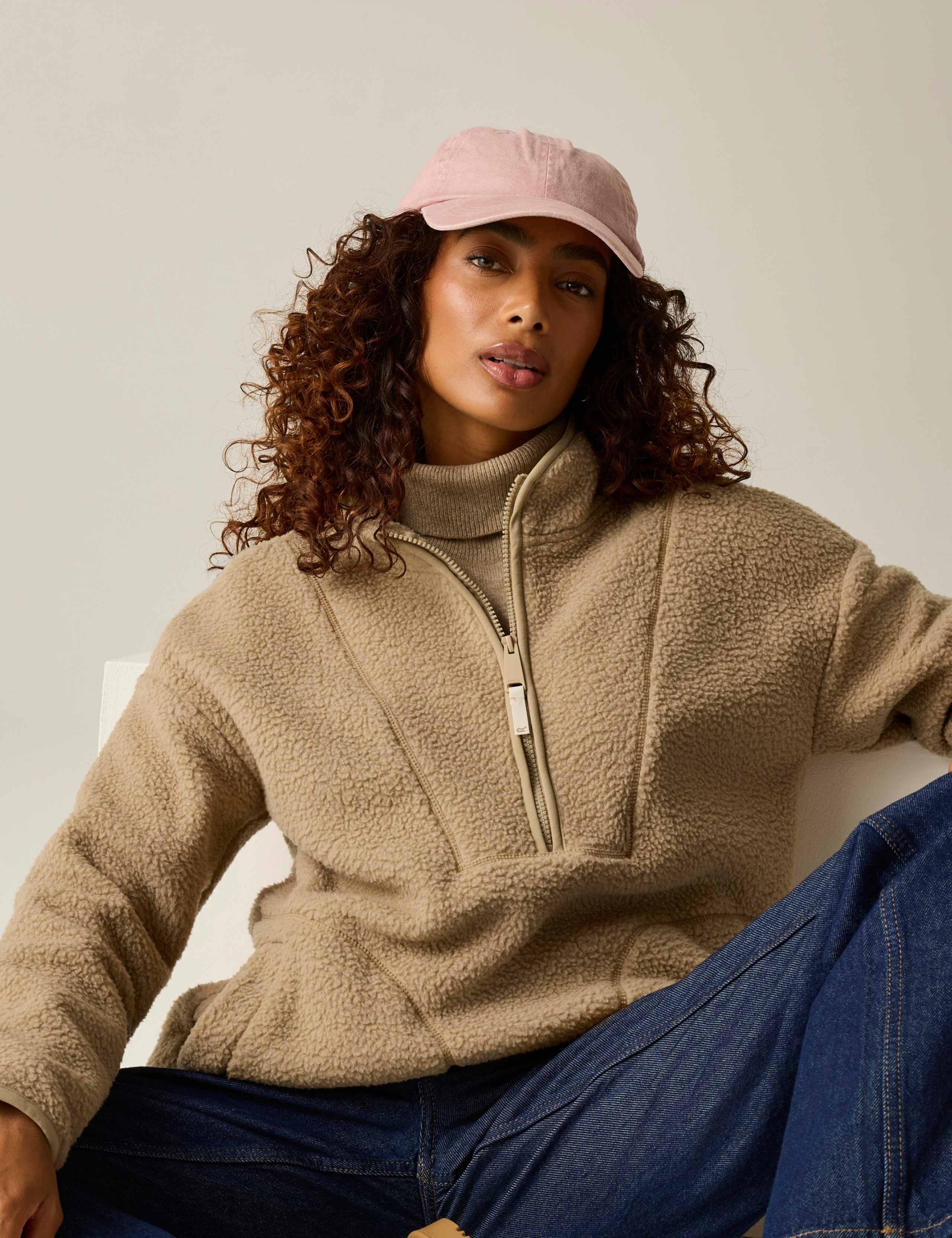 Frankie Borg Funnel Neck Longline Sweatshirt