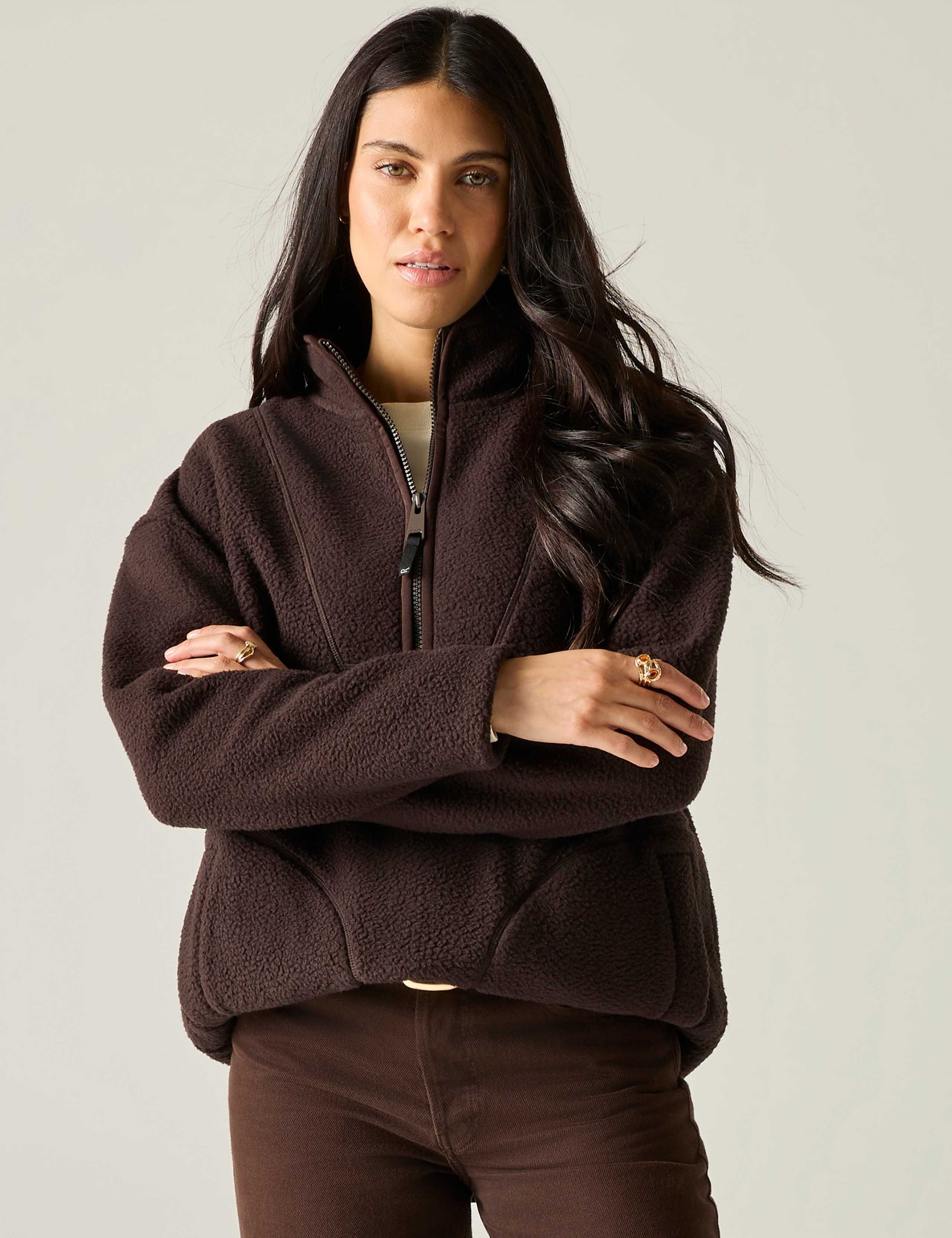 Frankie Borg Funnel Neck Longline Sweatshirt