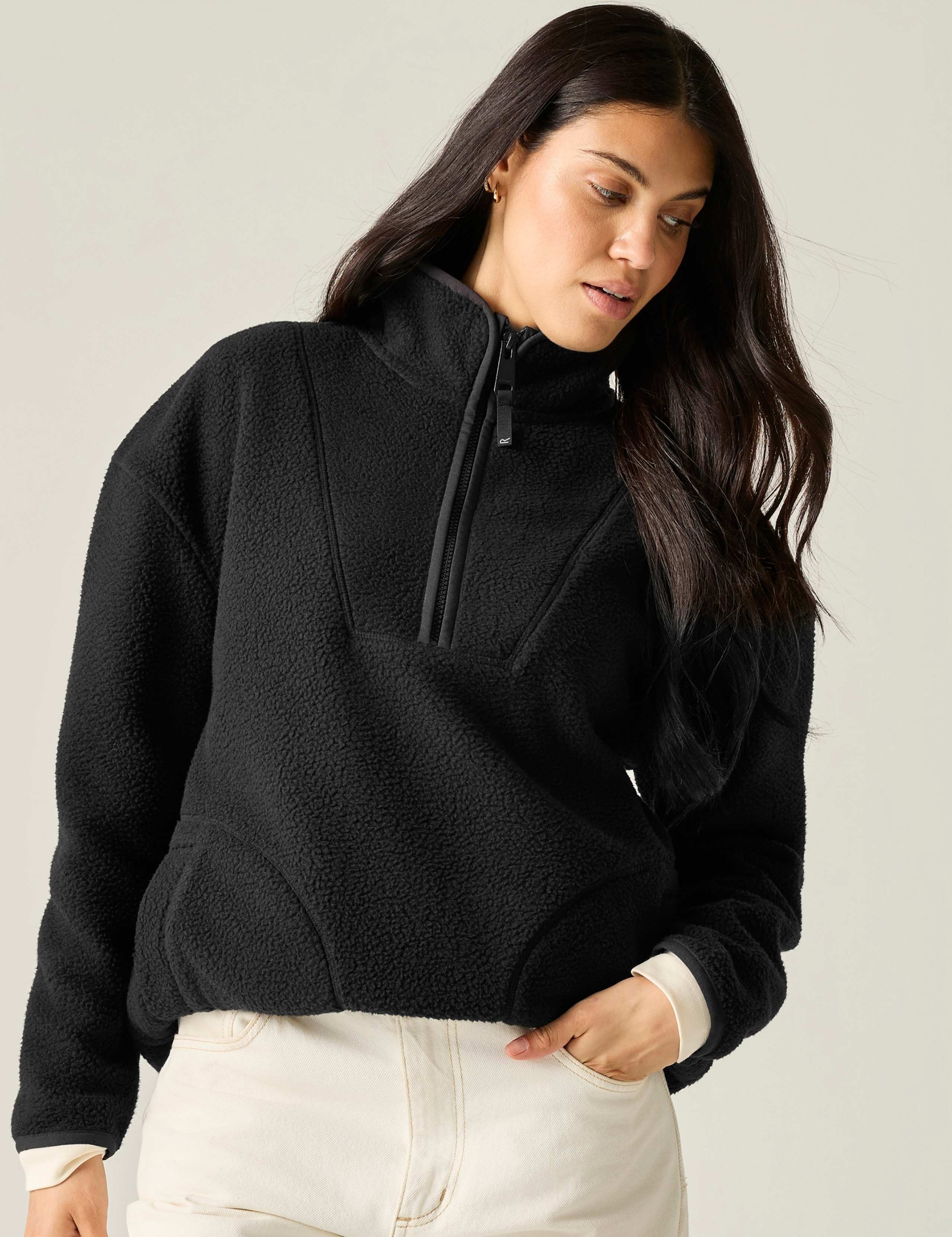 Frankie Borg Funnel Neck Longline Sweatshirt