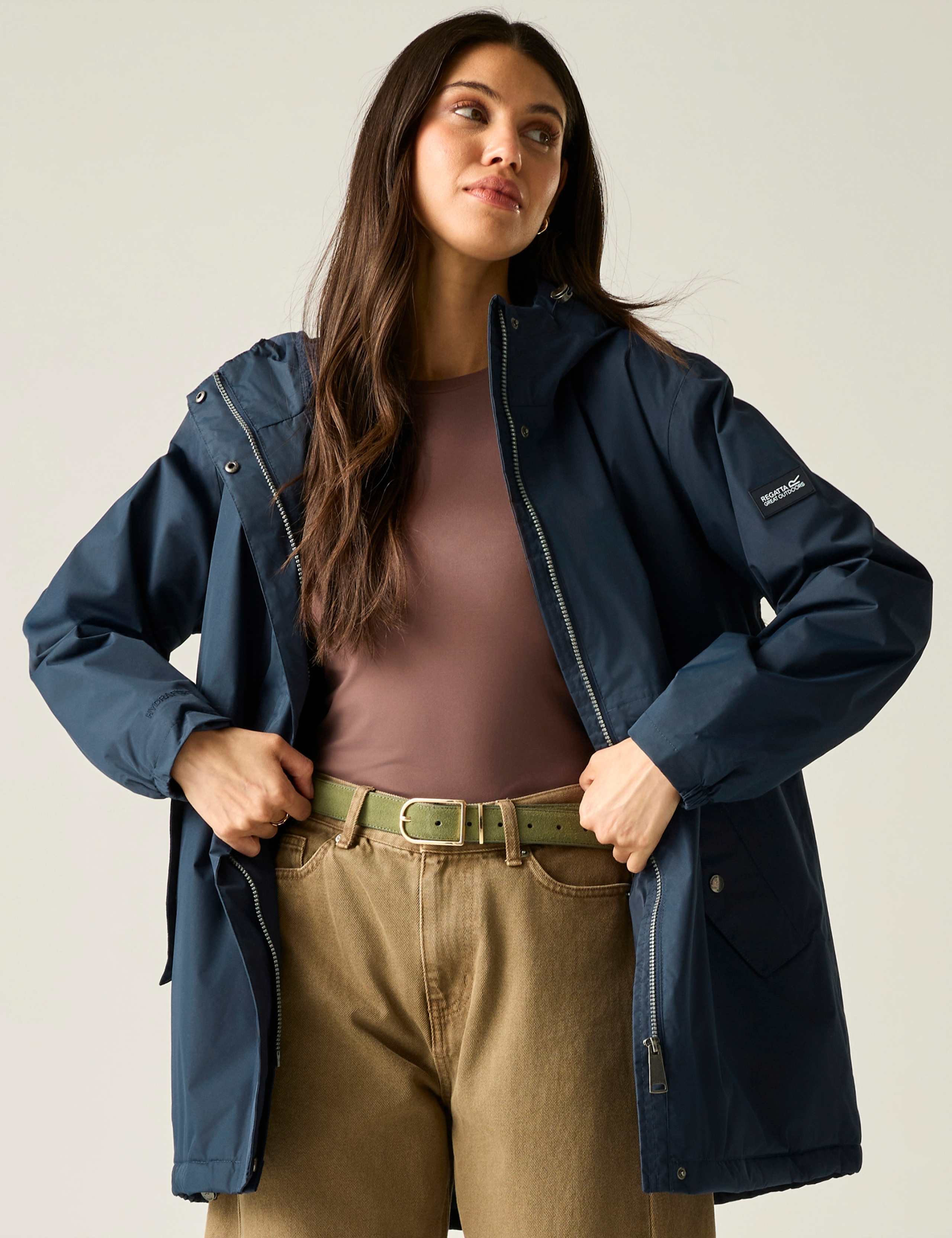 Brielly Waterproof Insulated Hooded Raincoat
