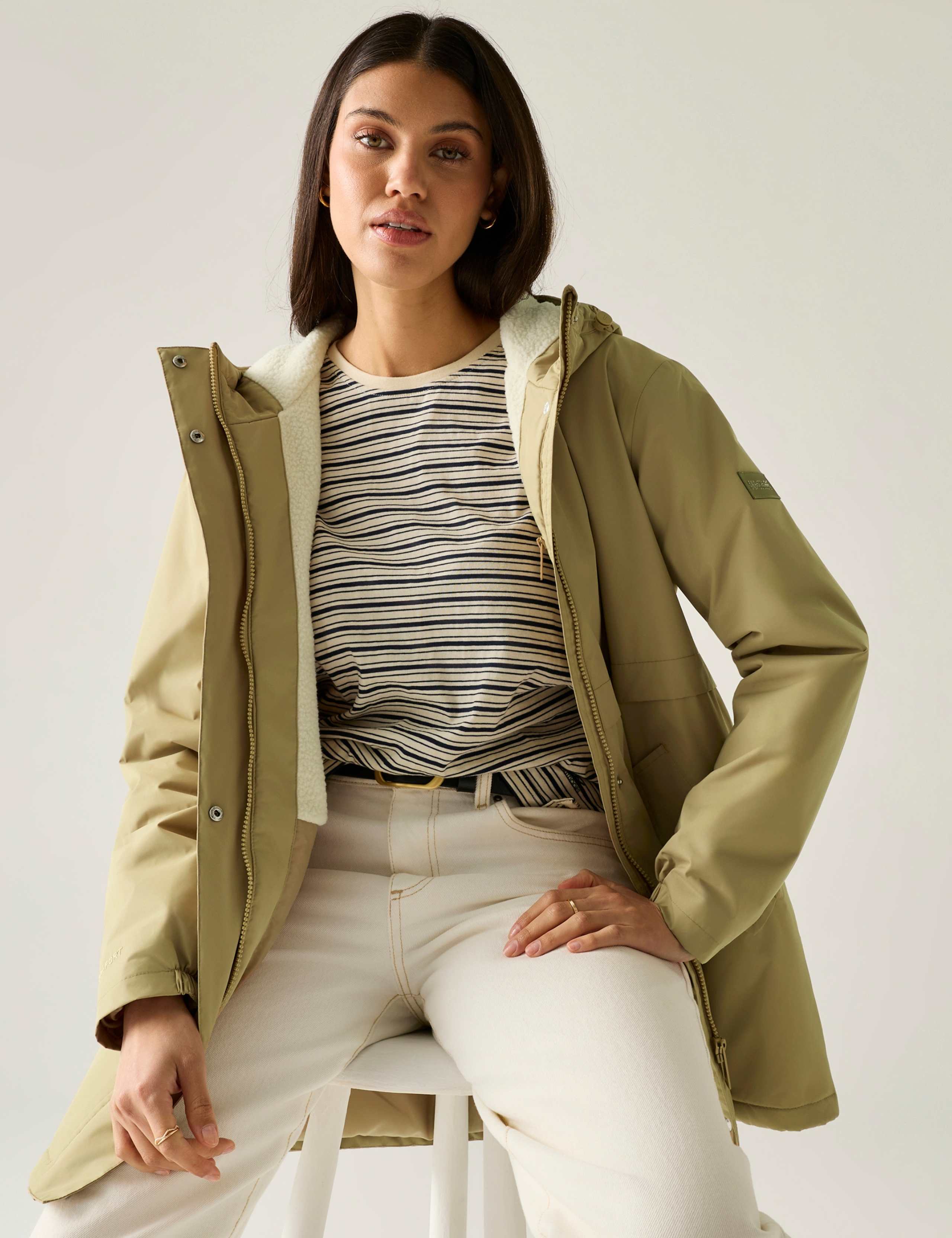 Brielly Waterproof Insulated Hooded Raincoat