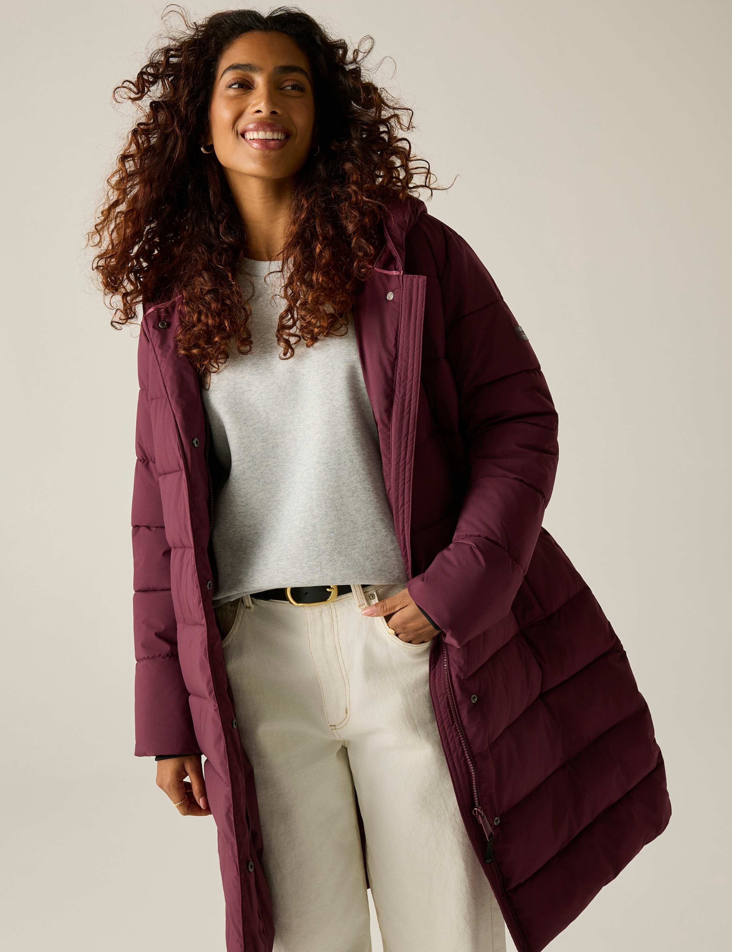 Nehiala Hooded Padded Longline Jacket
