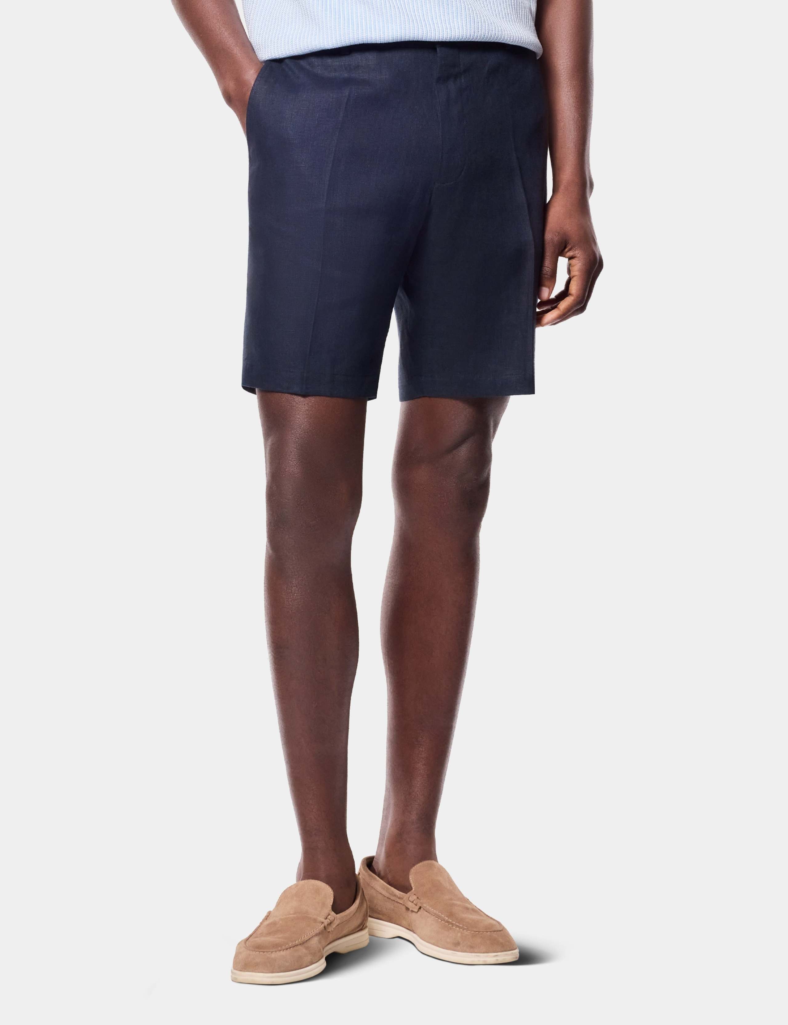 Pure Linen Smart Shorts