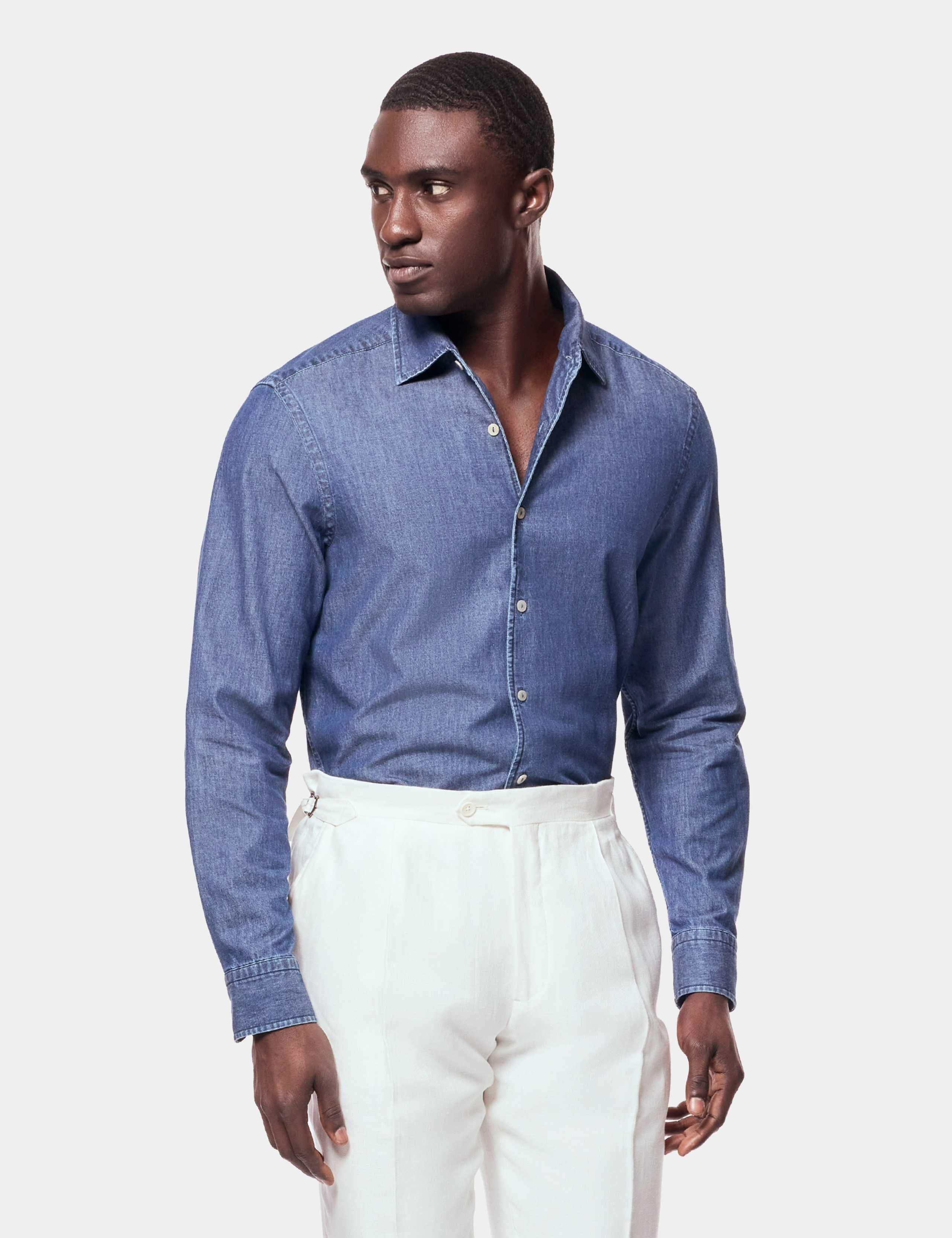 Slim Fit Denim Shirt