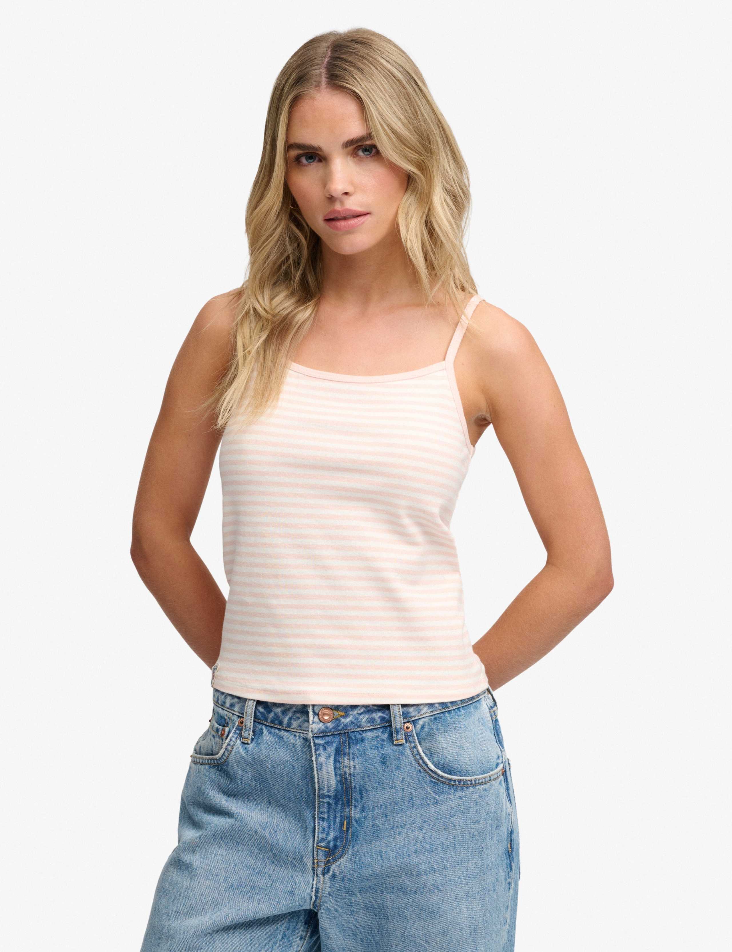 Cotton Rich Striped Cami Top