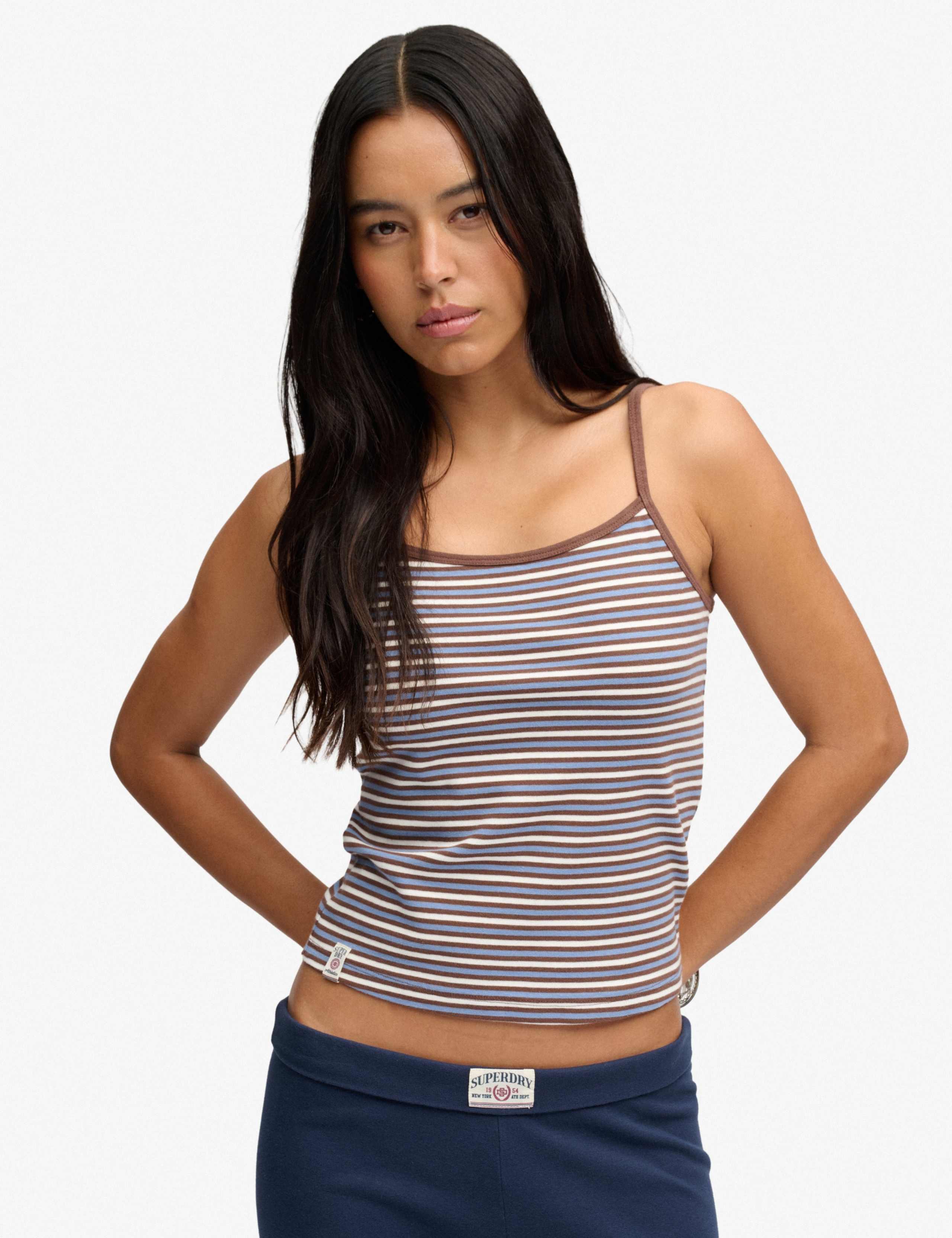 Cotton Rich Striped Cami Top