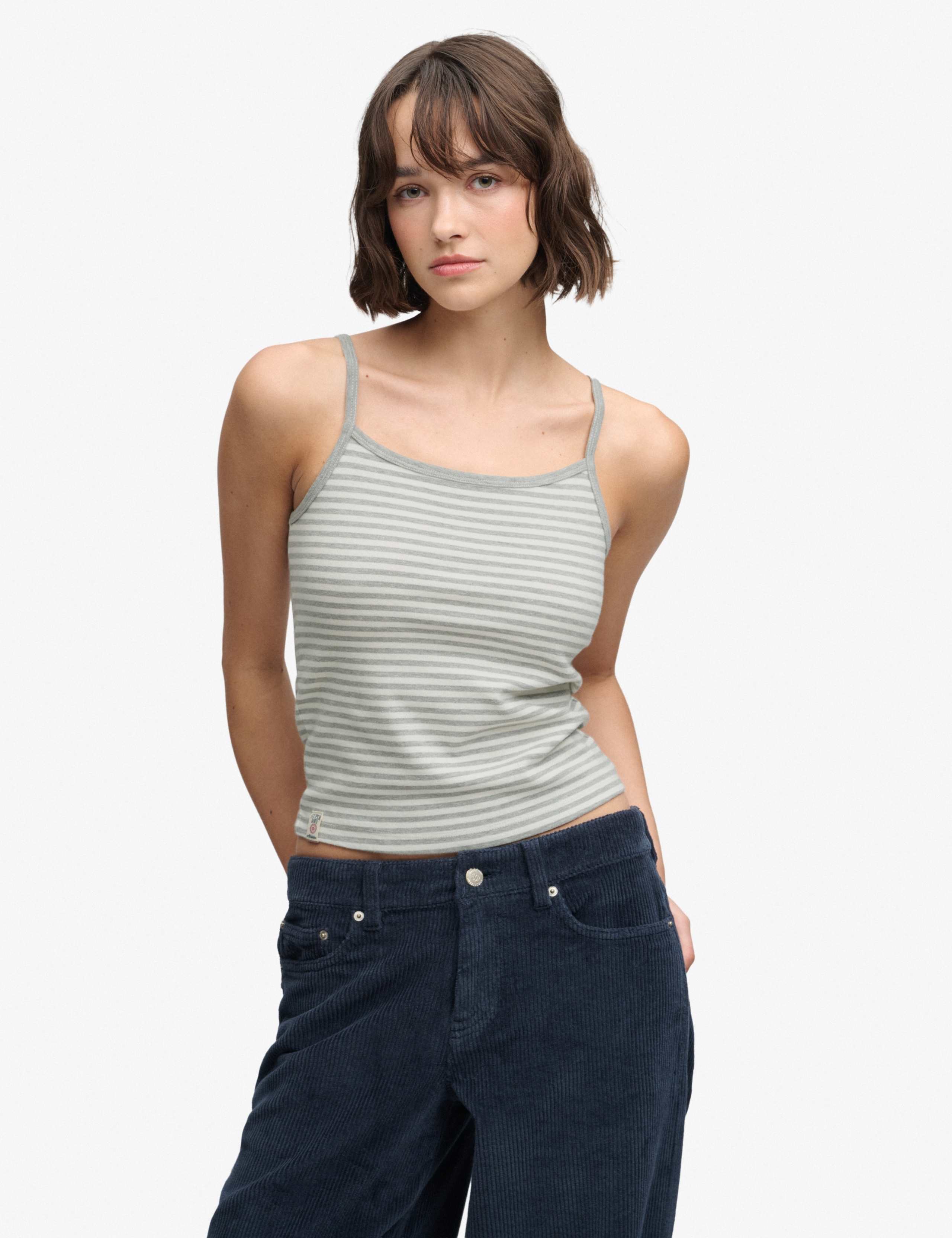 Cotton Rich Striped Cami Top