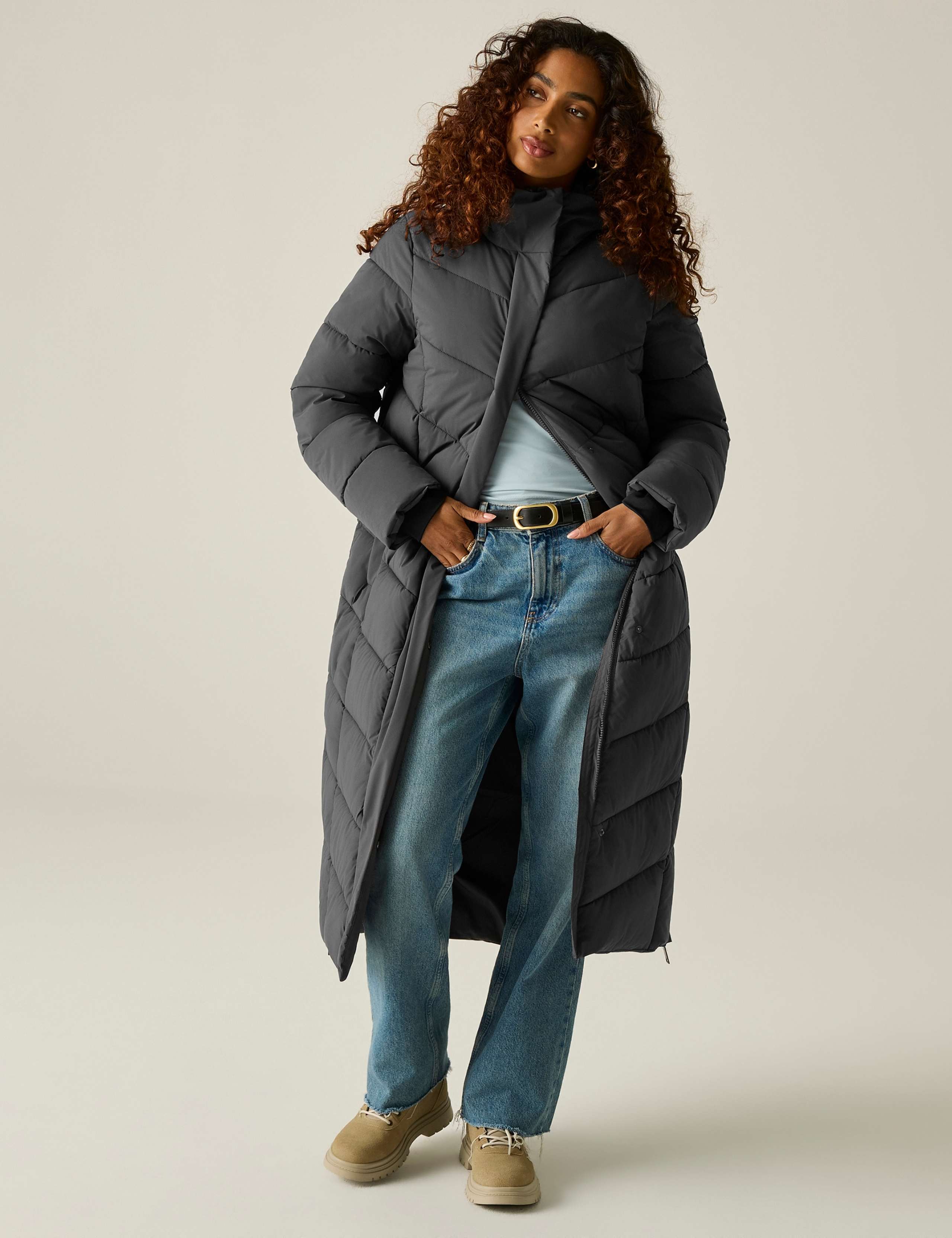 Eloria Hooded Longline Puffer Coat