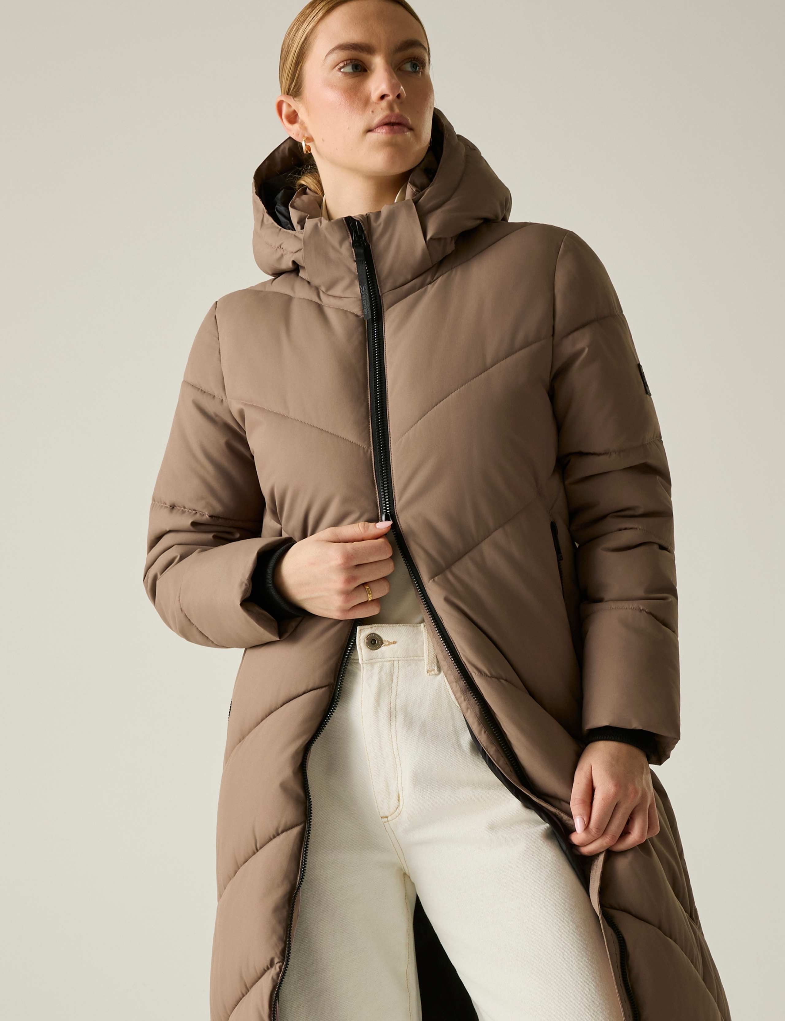Merida Padded Water Repellent Hooded Jacket