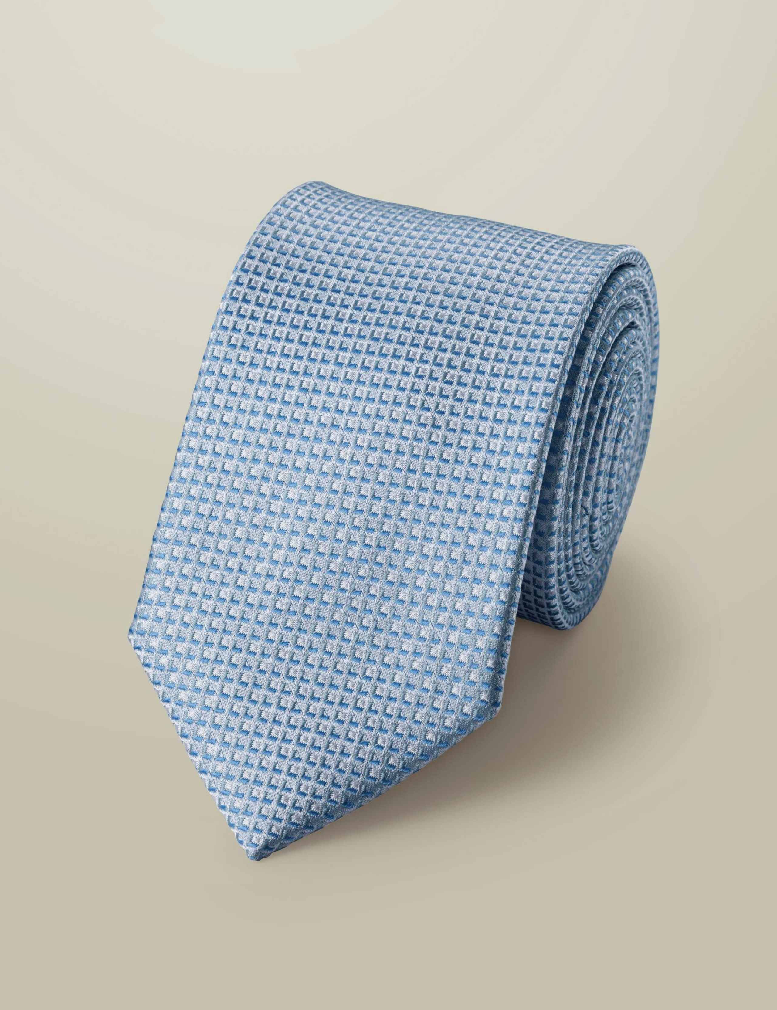 Geometric Pure Silk Tie