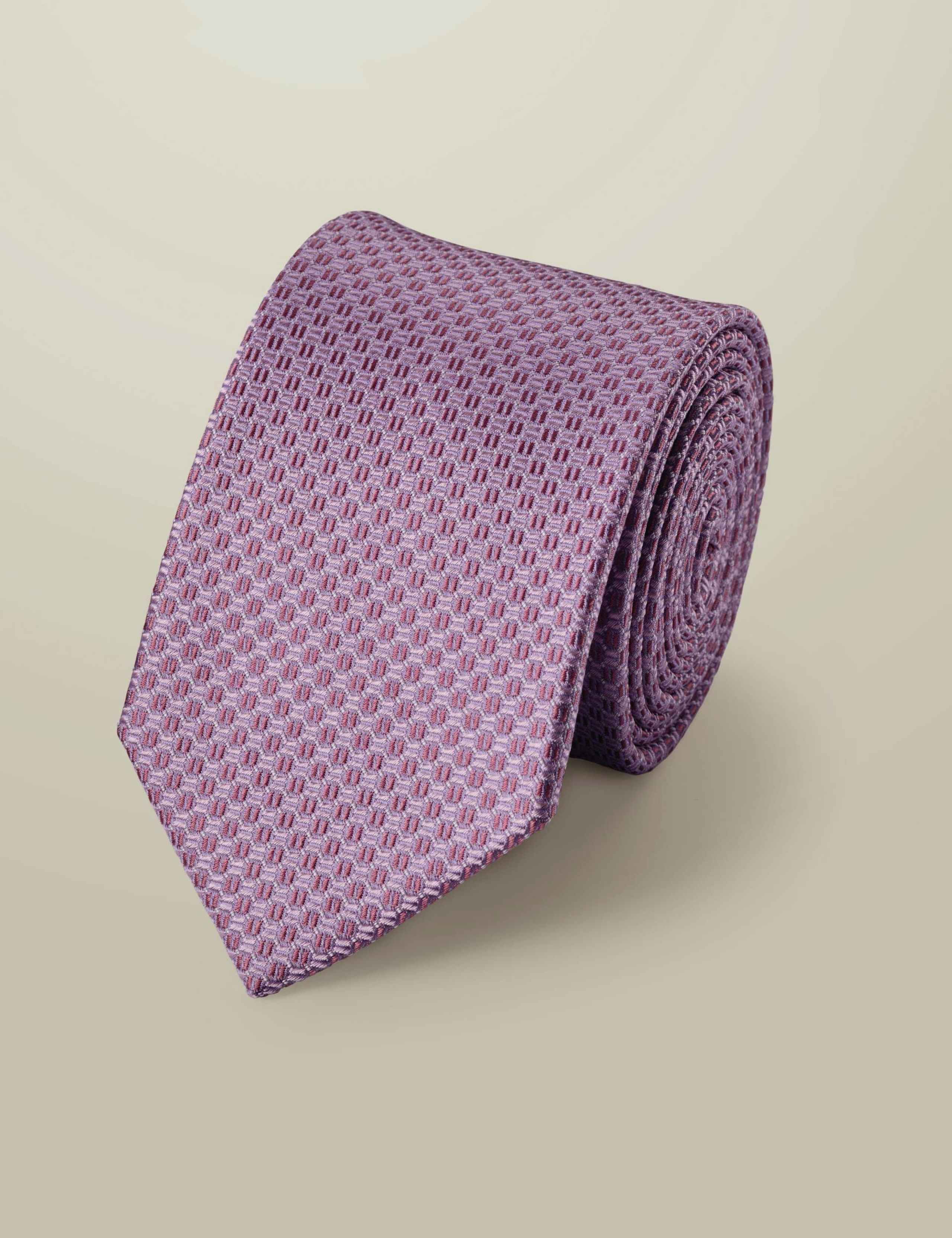 Geometric Pure Silk Tie