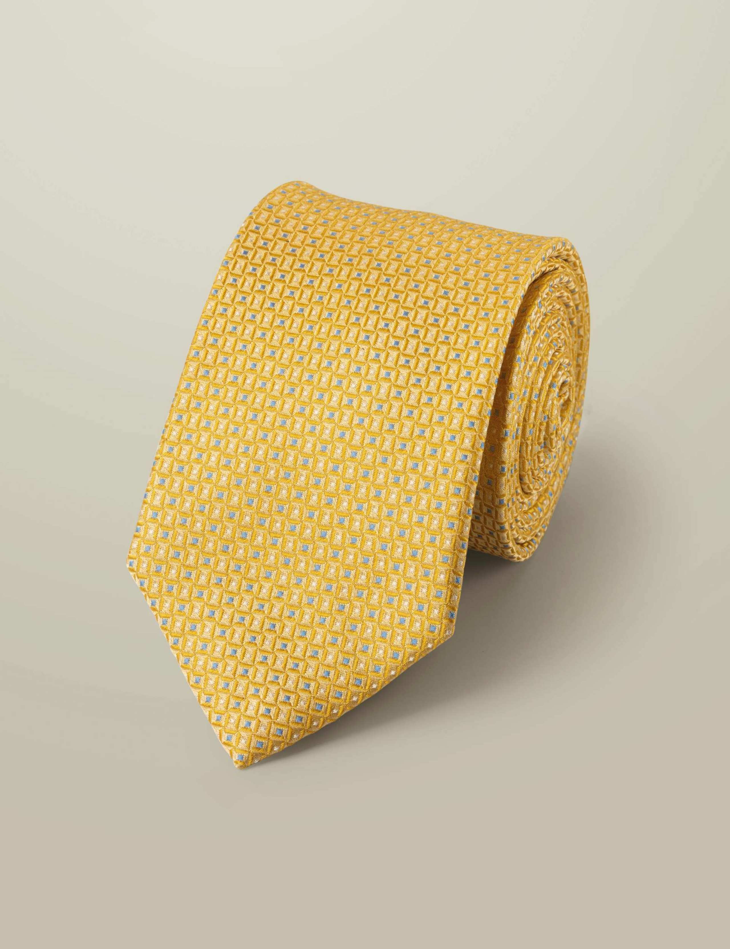Geometric Pure Silk Tie