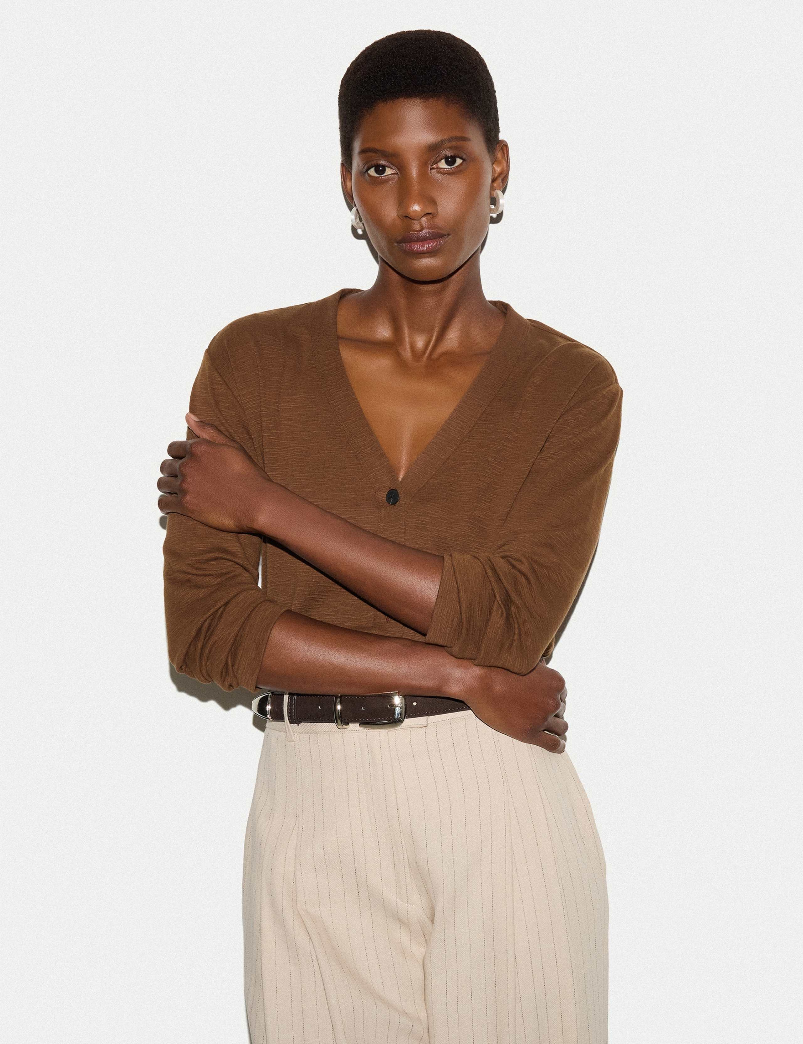 Cotton Luxe V Cardigan