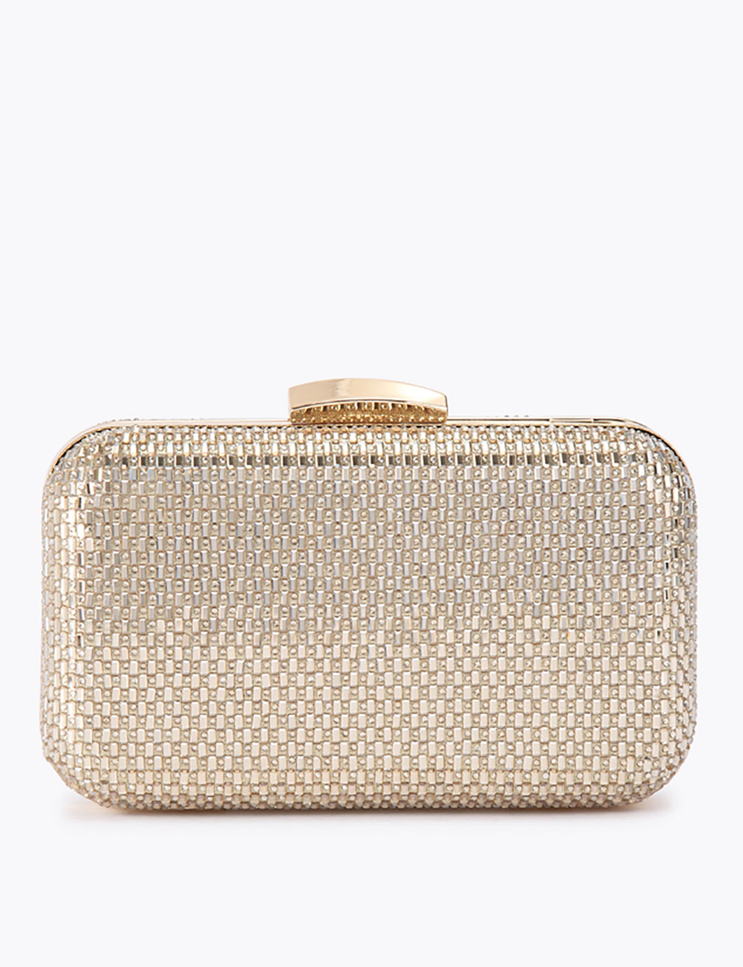 Embellished Chain Strap Clutch Bag