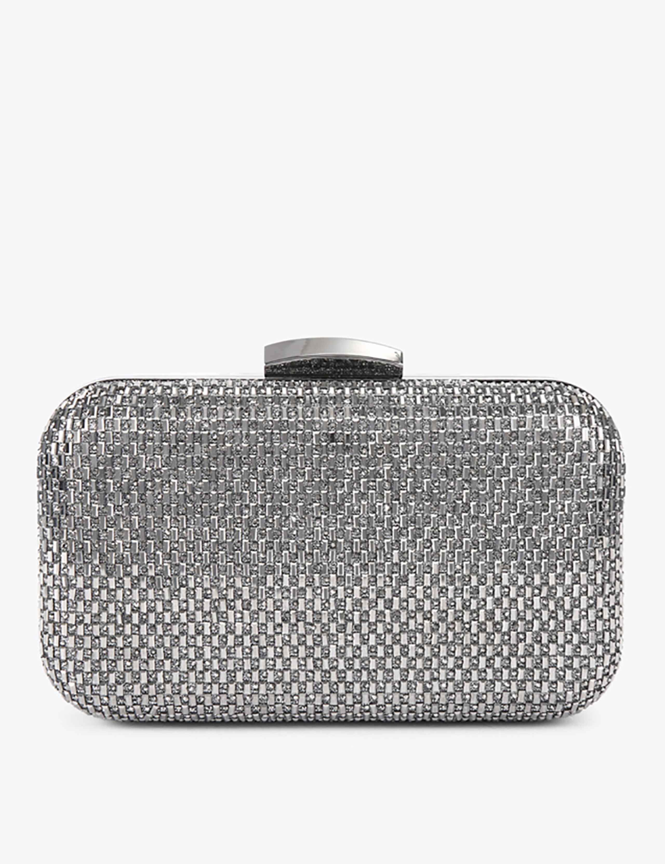 Embellished Chain Strap Clutch Bag