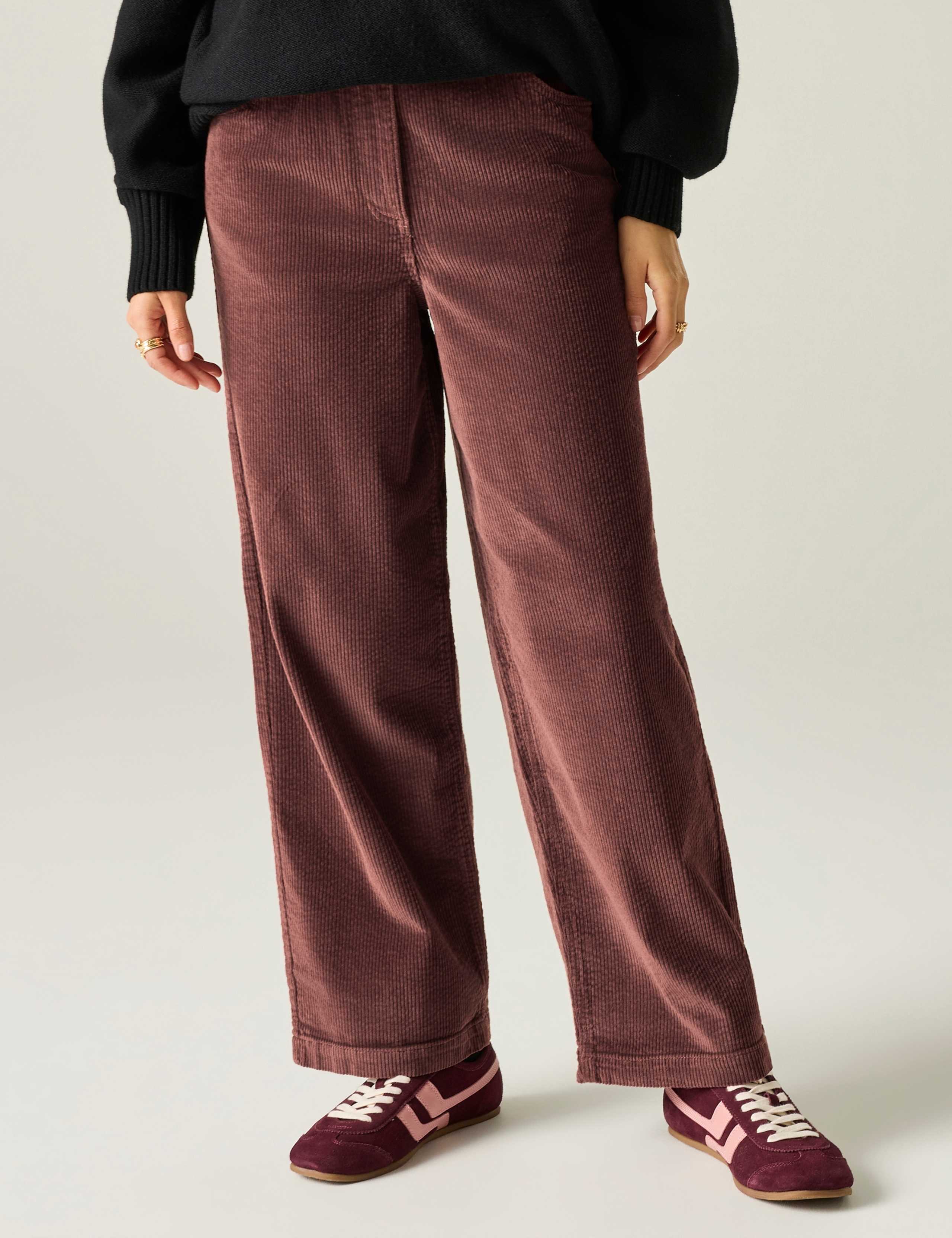 Cotton Rich Cord Wide Leg Trousers