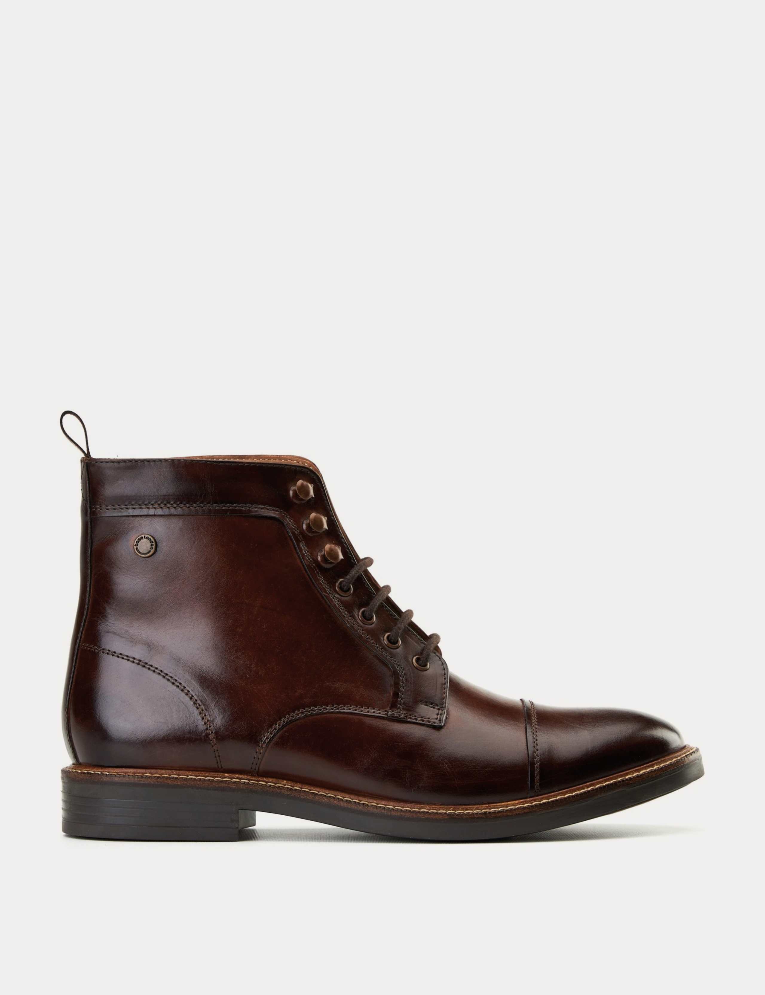 Leather Toe Cap Casual Boots