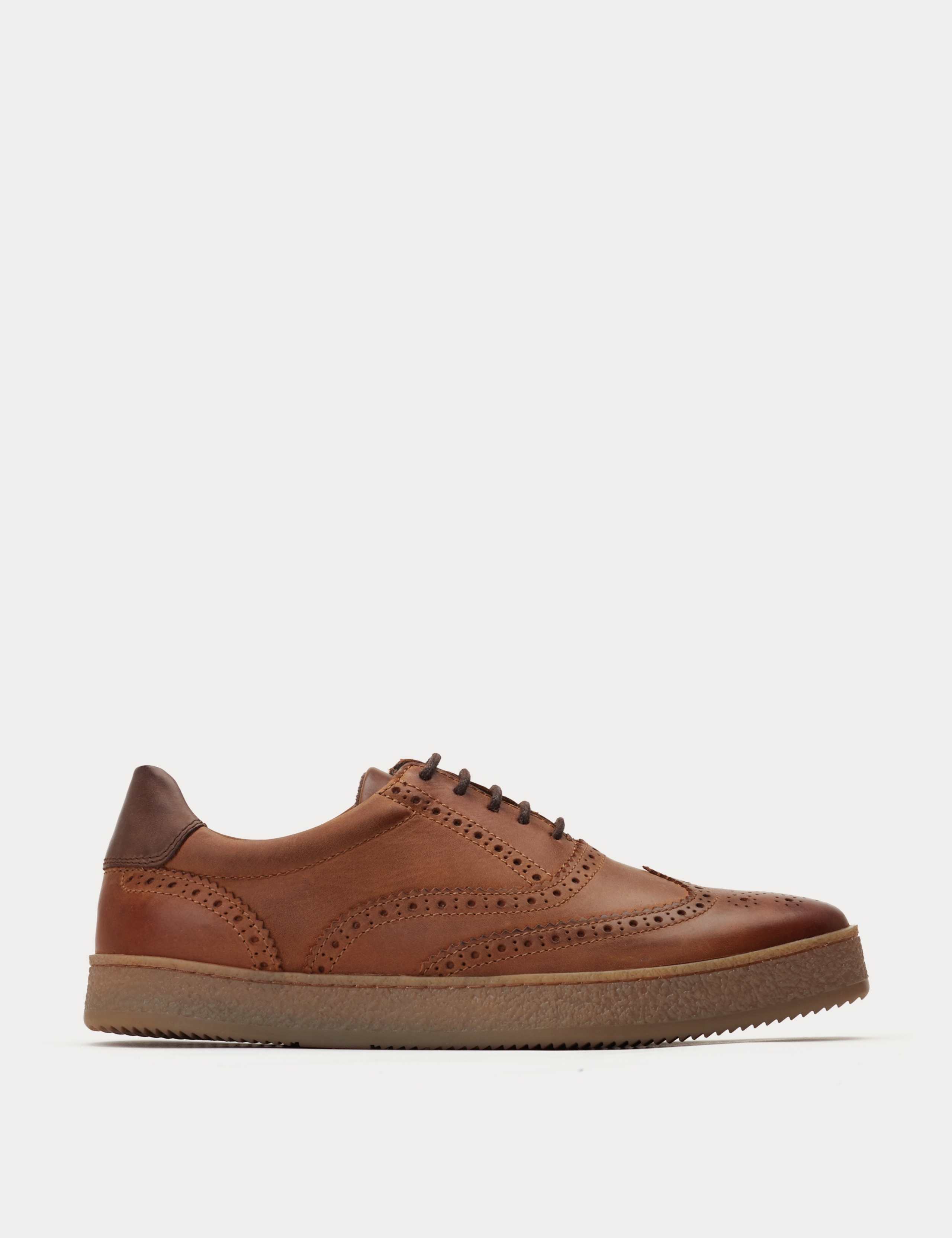 Leather Brogued Cupsole Trainers