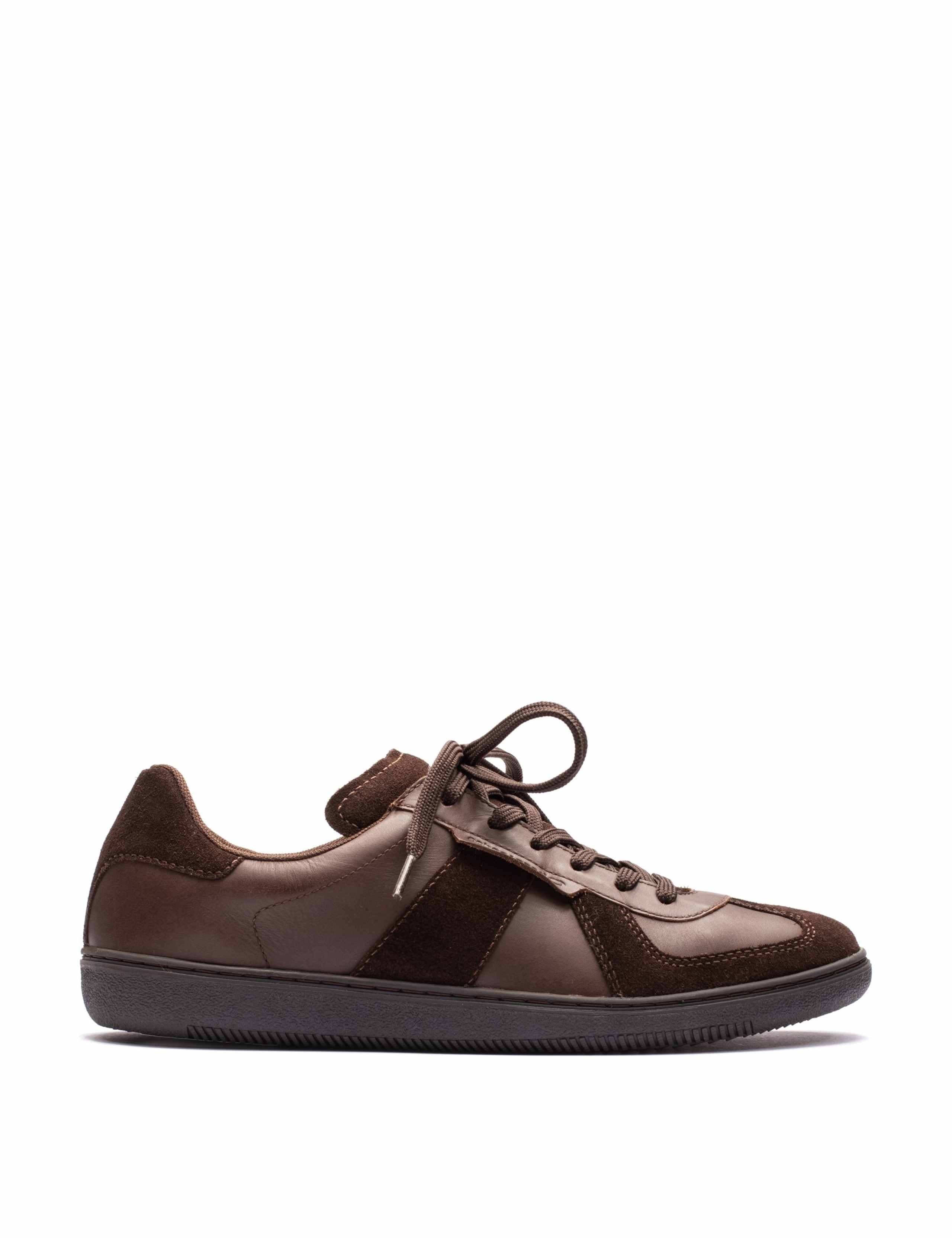 Leather Lace Up Trainers