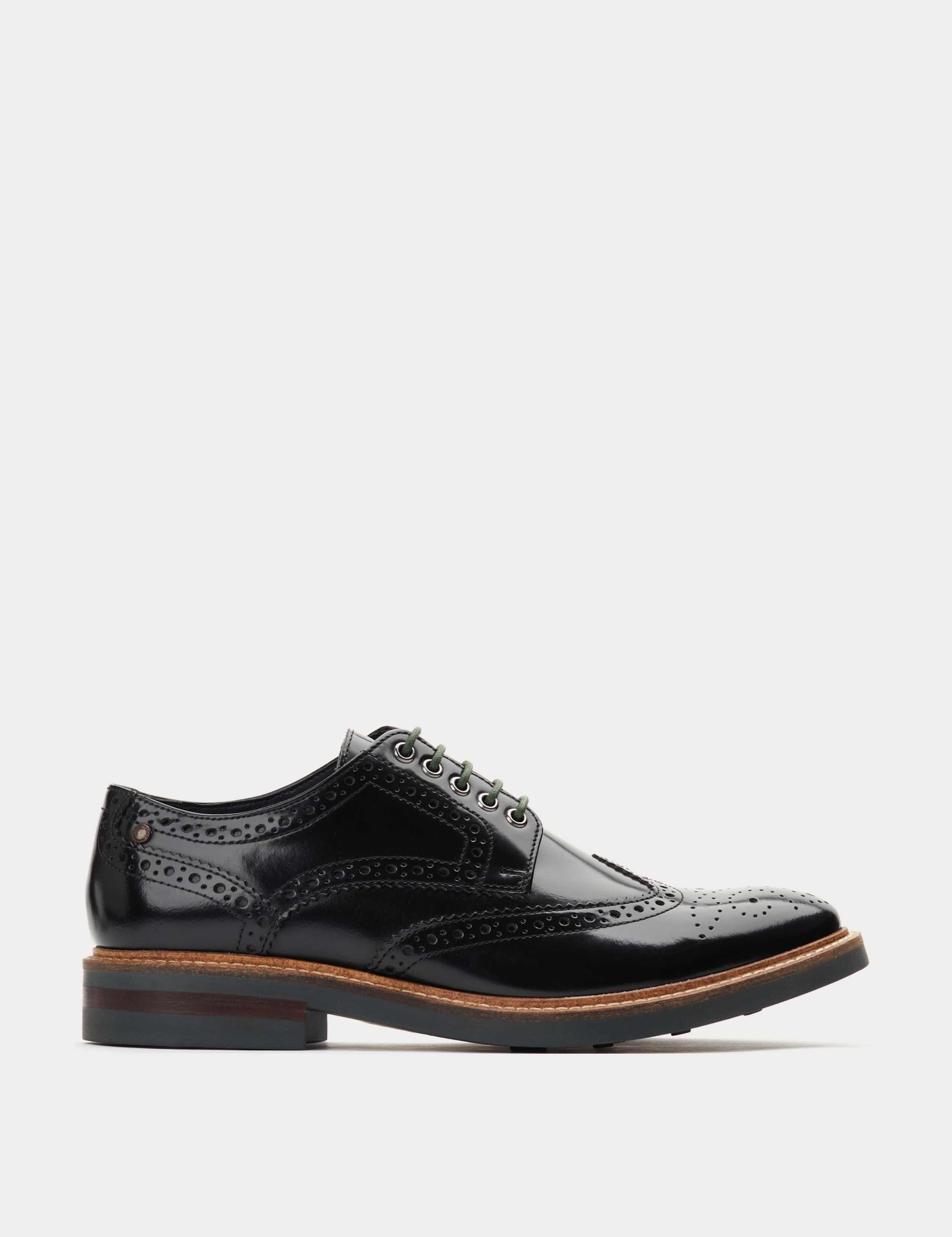Leather Hi-Shine Brogues