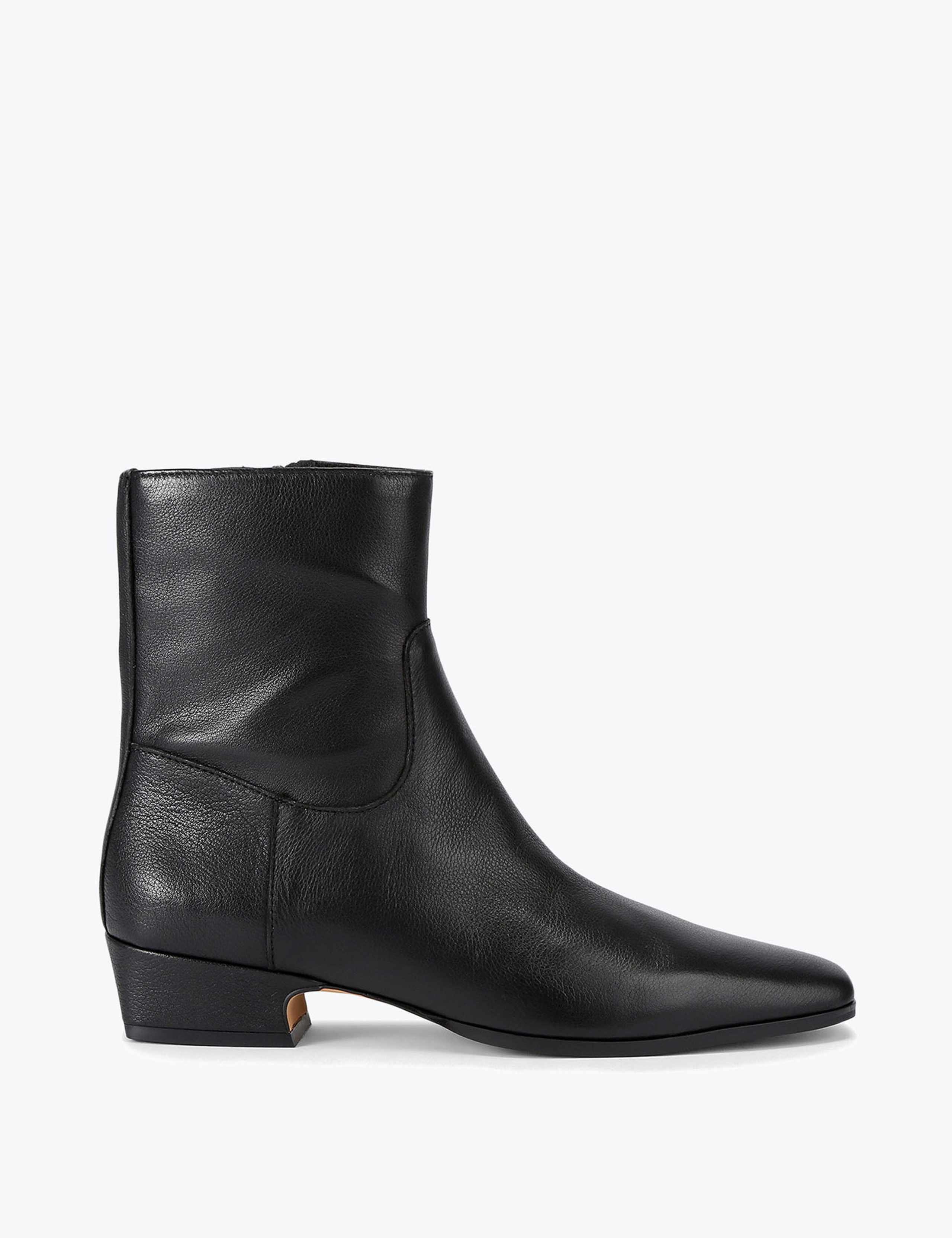 Dusty Leather Ankle Boots