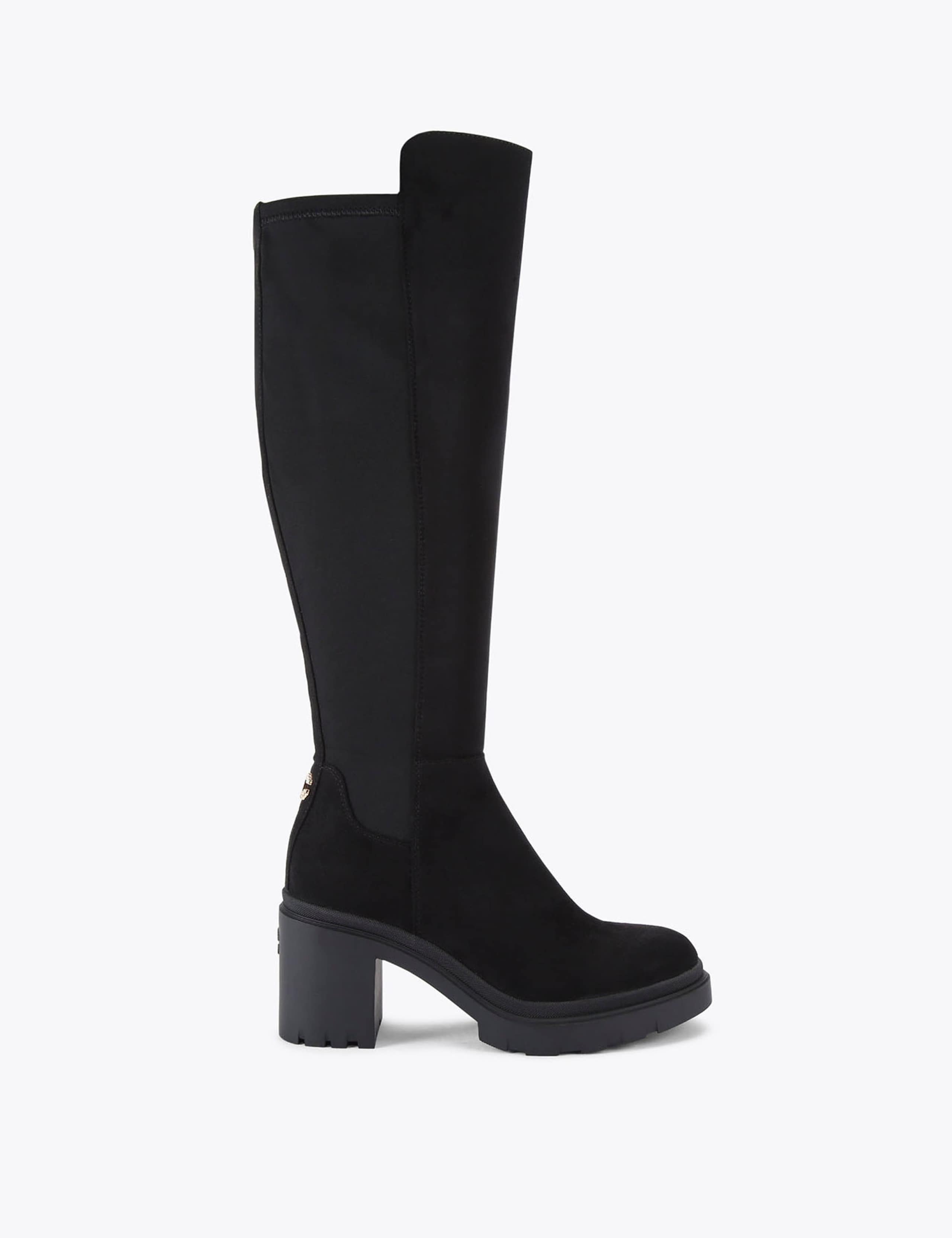 Block Heel Knee High Boots