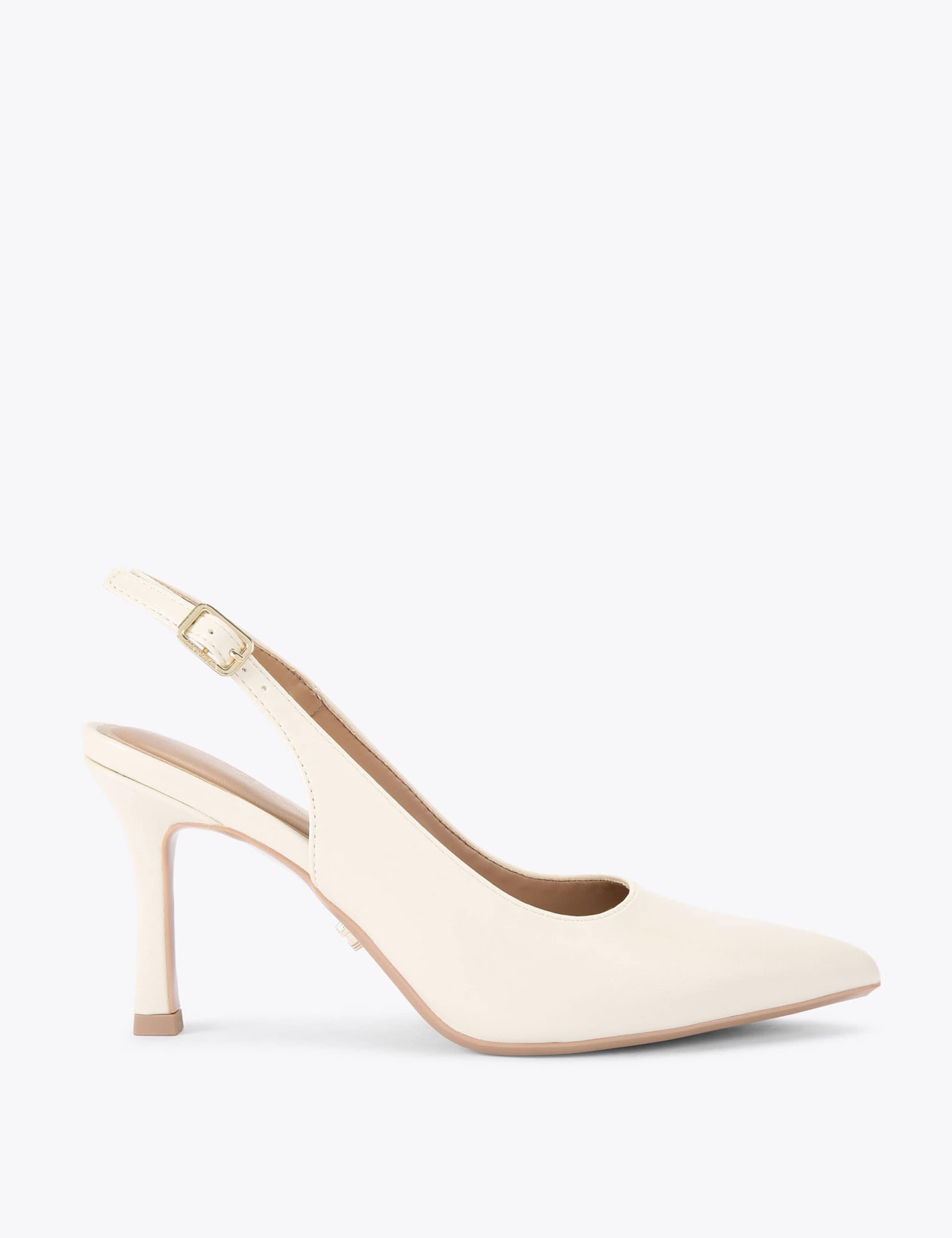 Wide Fit Stiletto Heel Pointed Slingback Shoes