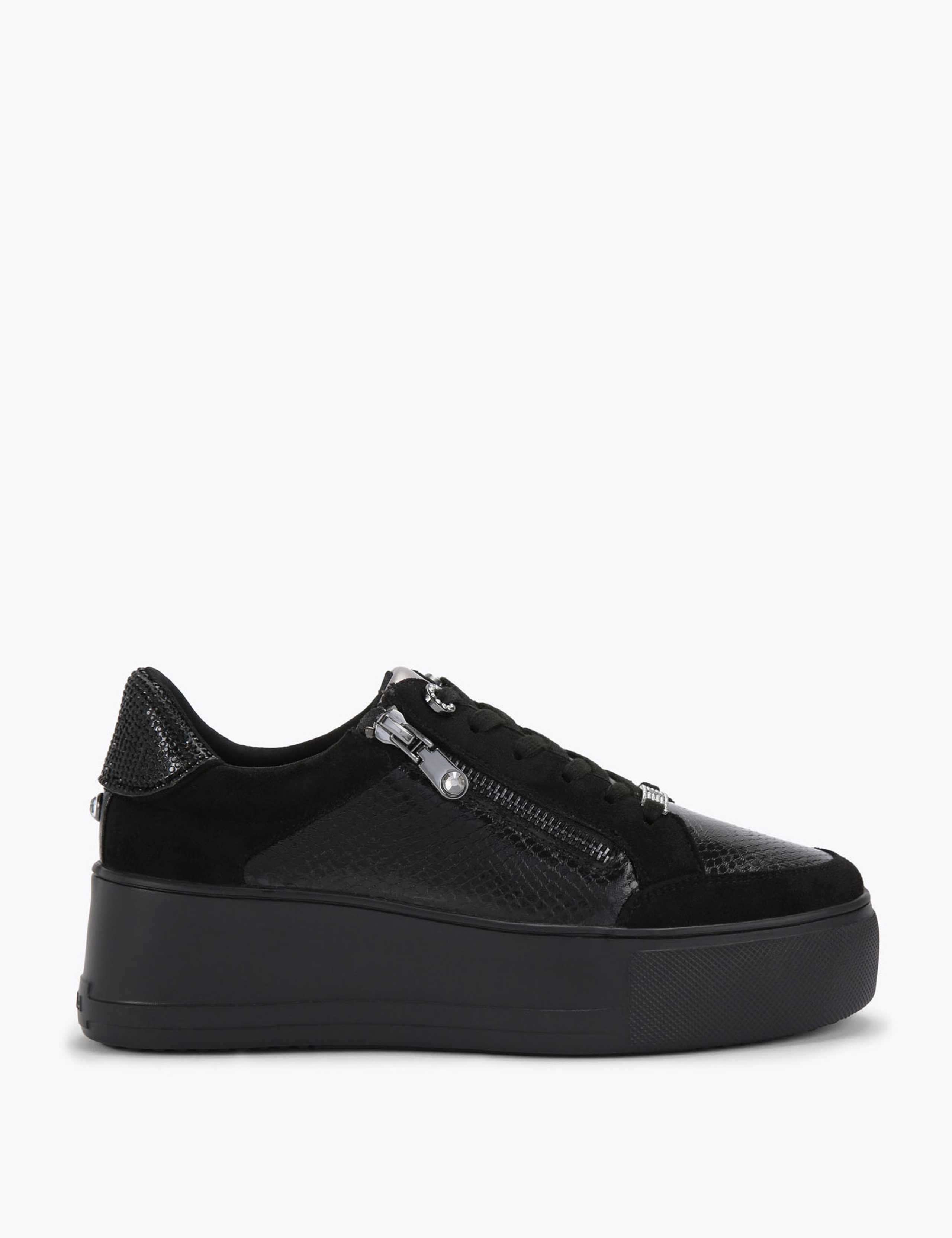 Zip Up Fastening Platform Trainers