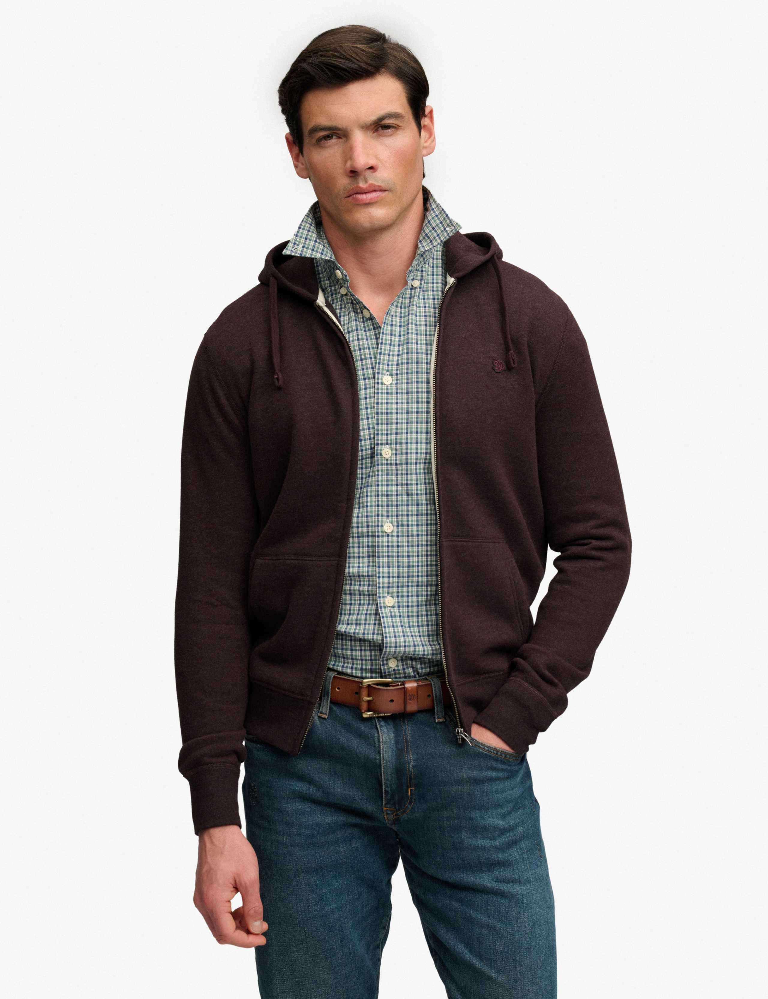 Cotton Rich Zip Up Hoodie
