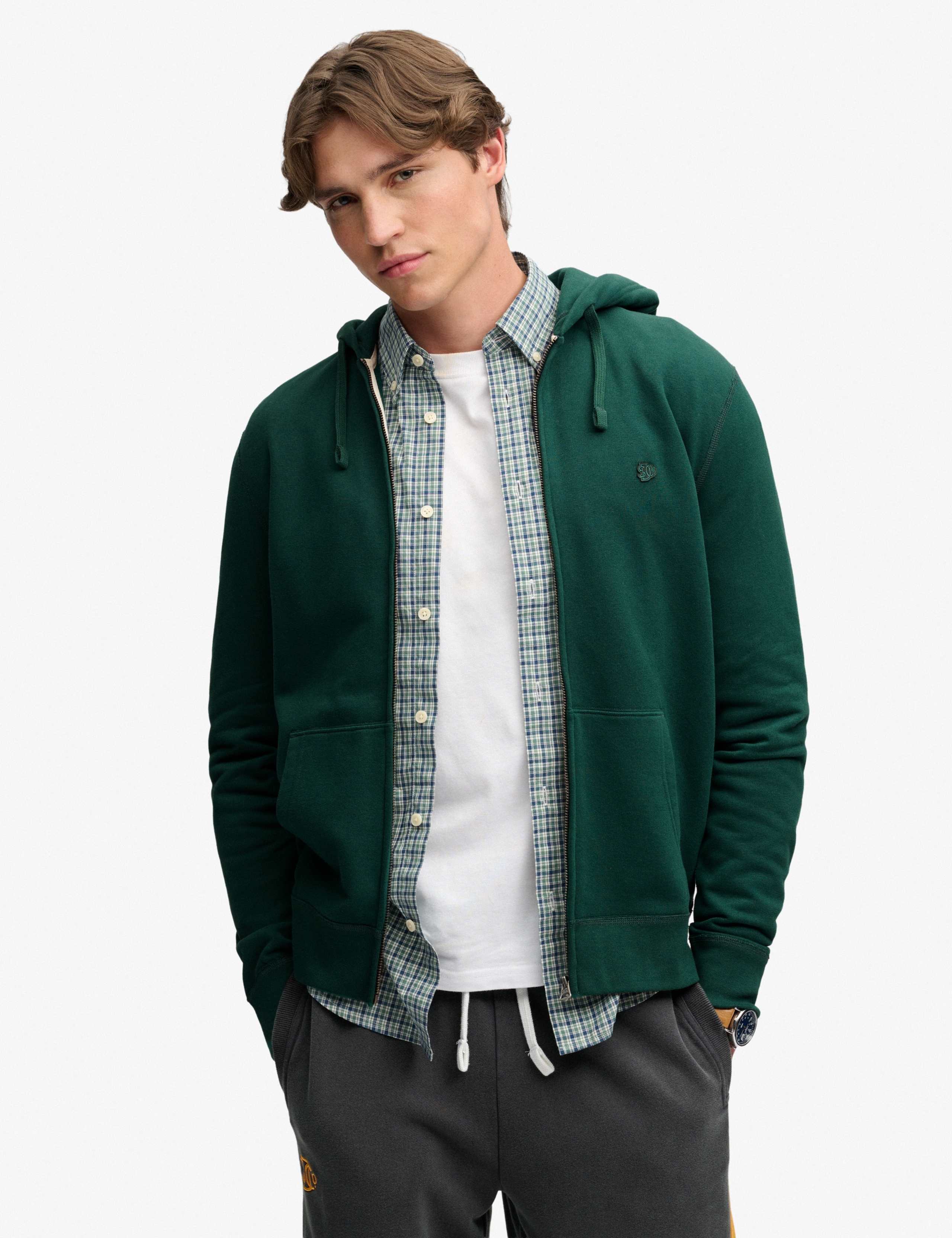 Cotton Rich Zip Up Hoodie