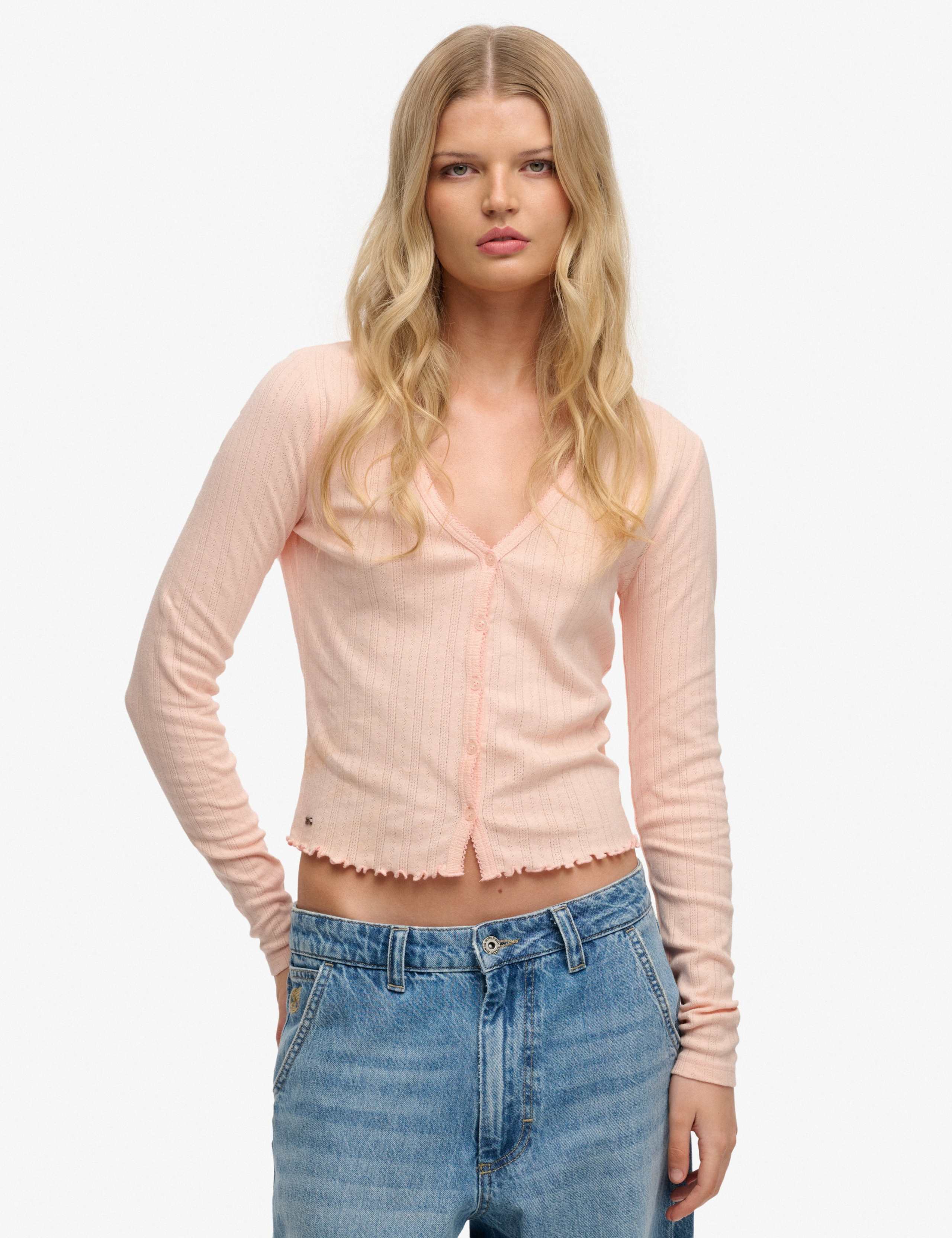 Pure Cotton Striped Cardigan
