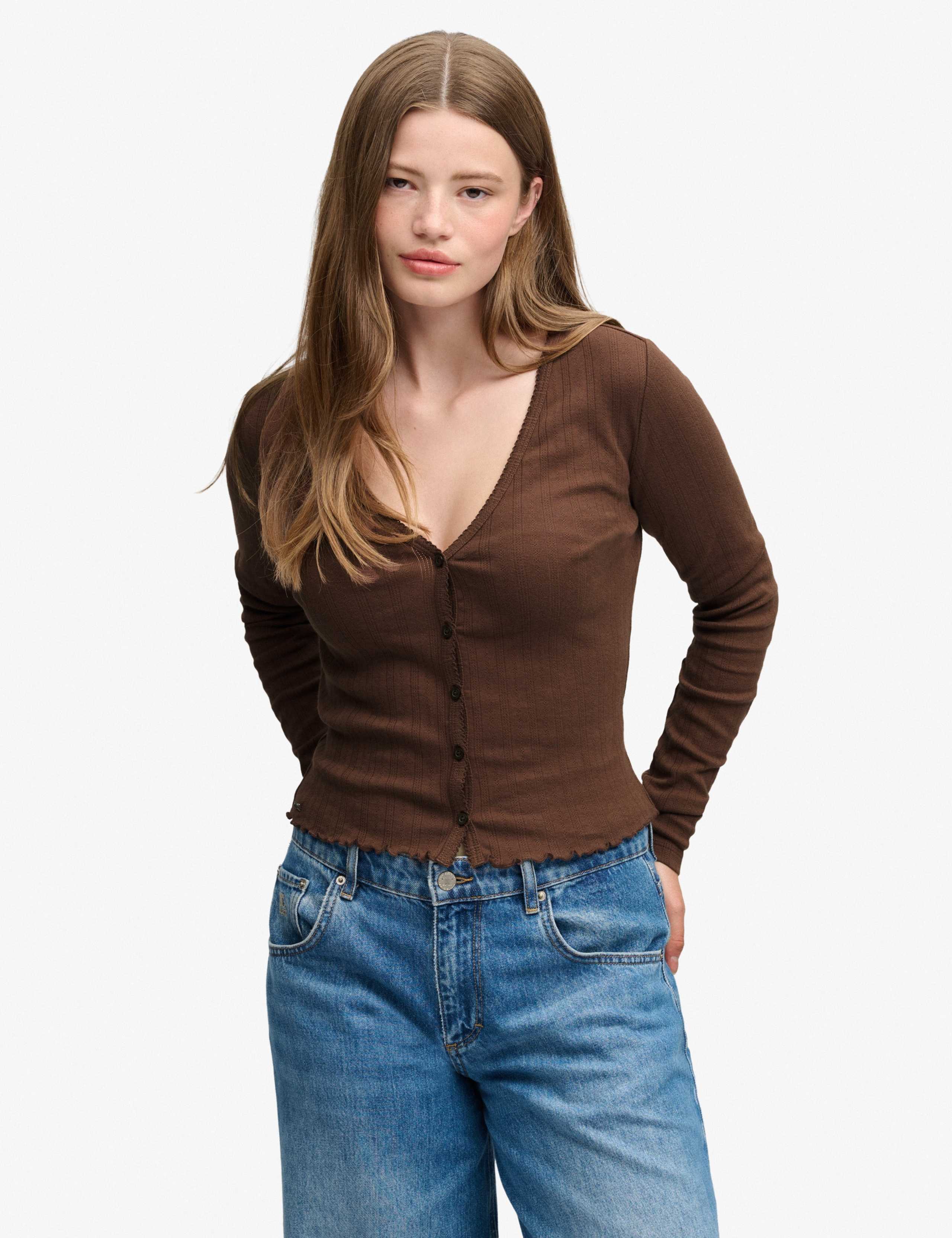 Pure Cotton Striped Cardigan