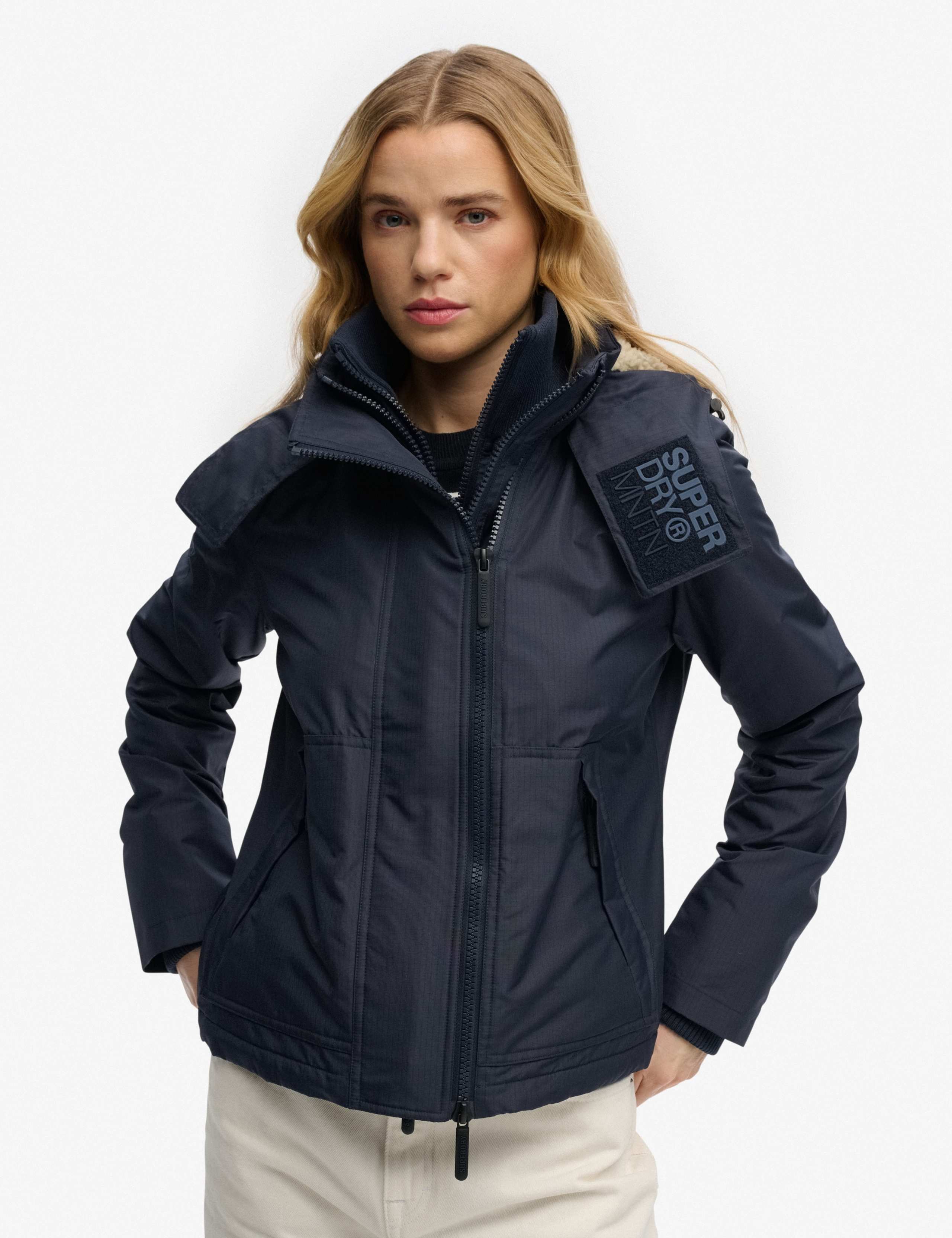 Water Repellent Hooded Relaxed Jacket