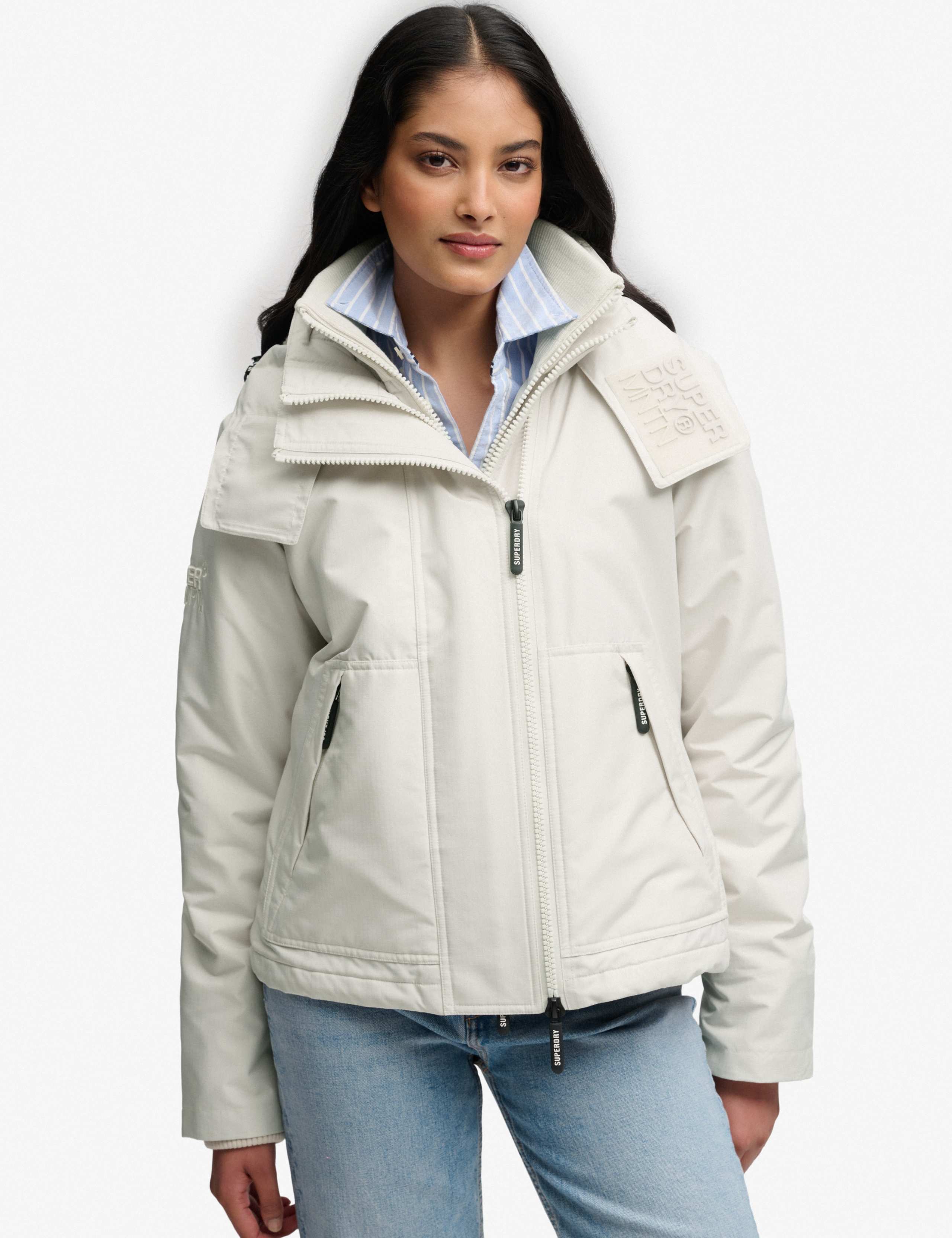 Water Repellent Hooded Relaxed Jacket