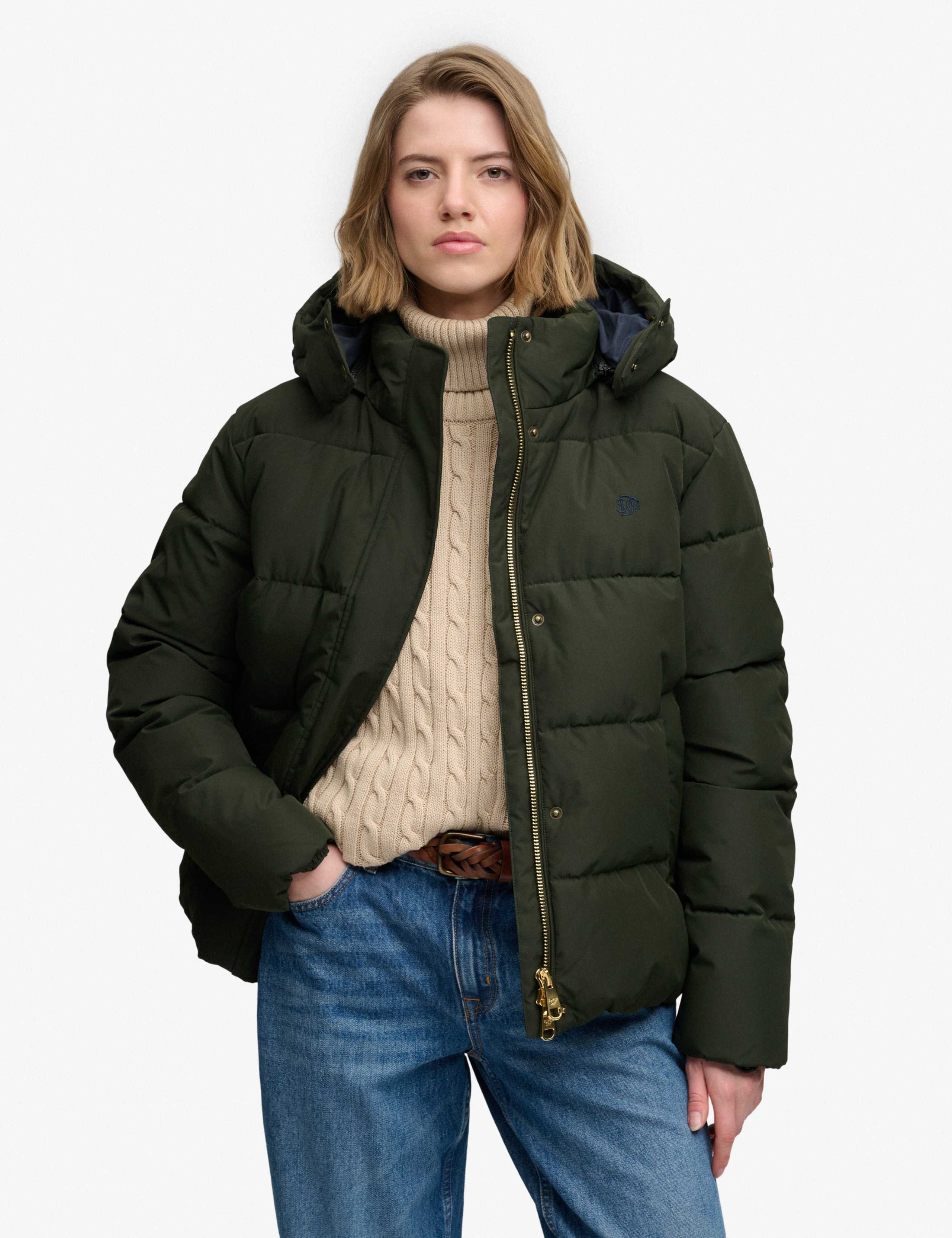Water Resistant Hooded Relaxed Puffer Jacket