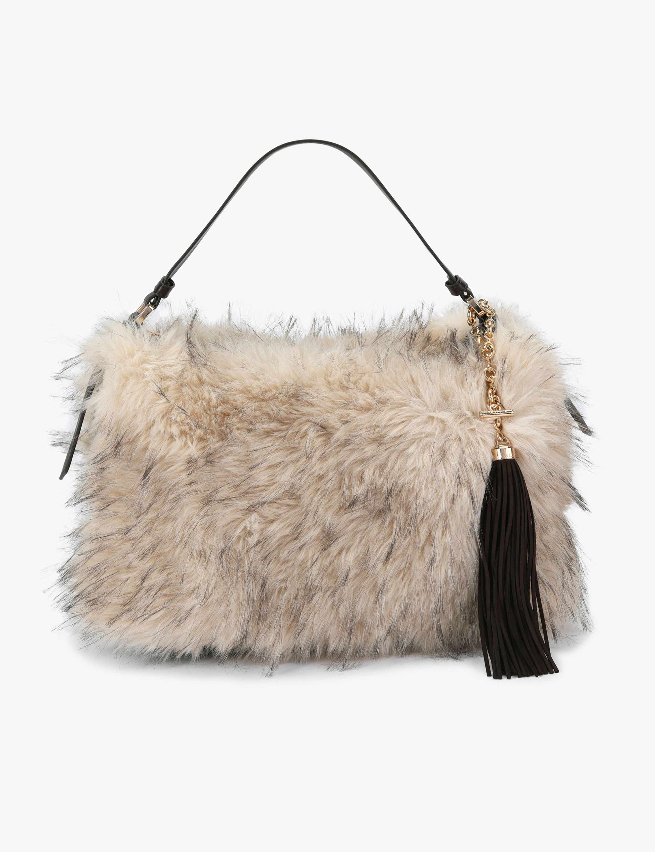 Faux Fur Hobo Bag