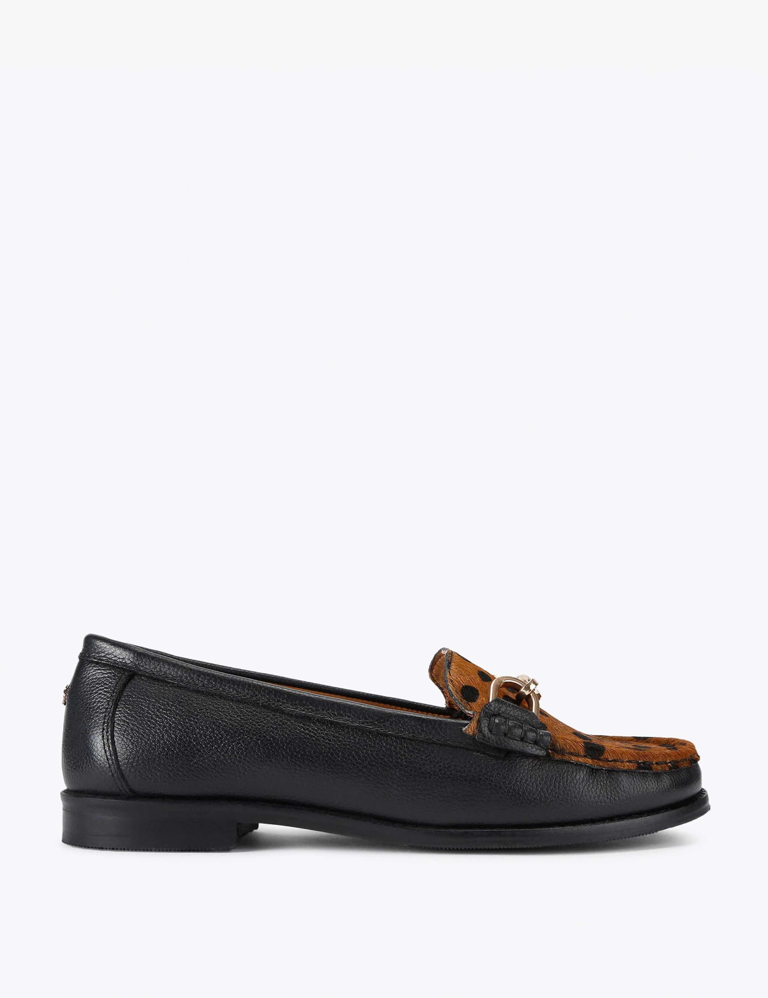 Marnie Leather Hair On Loafers