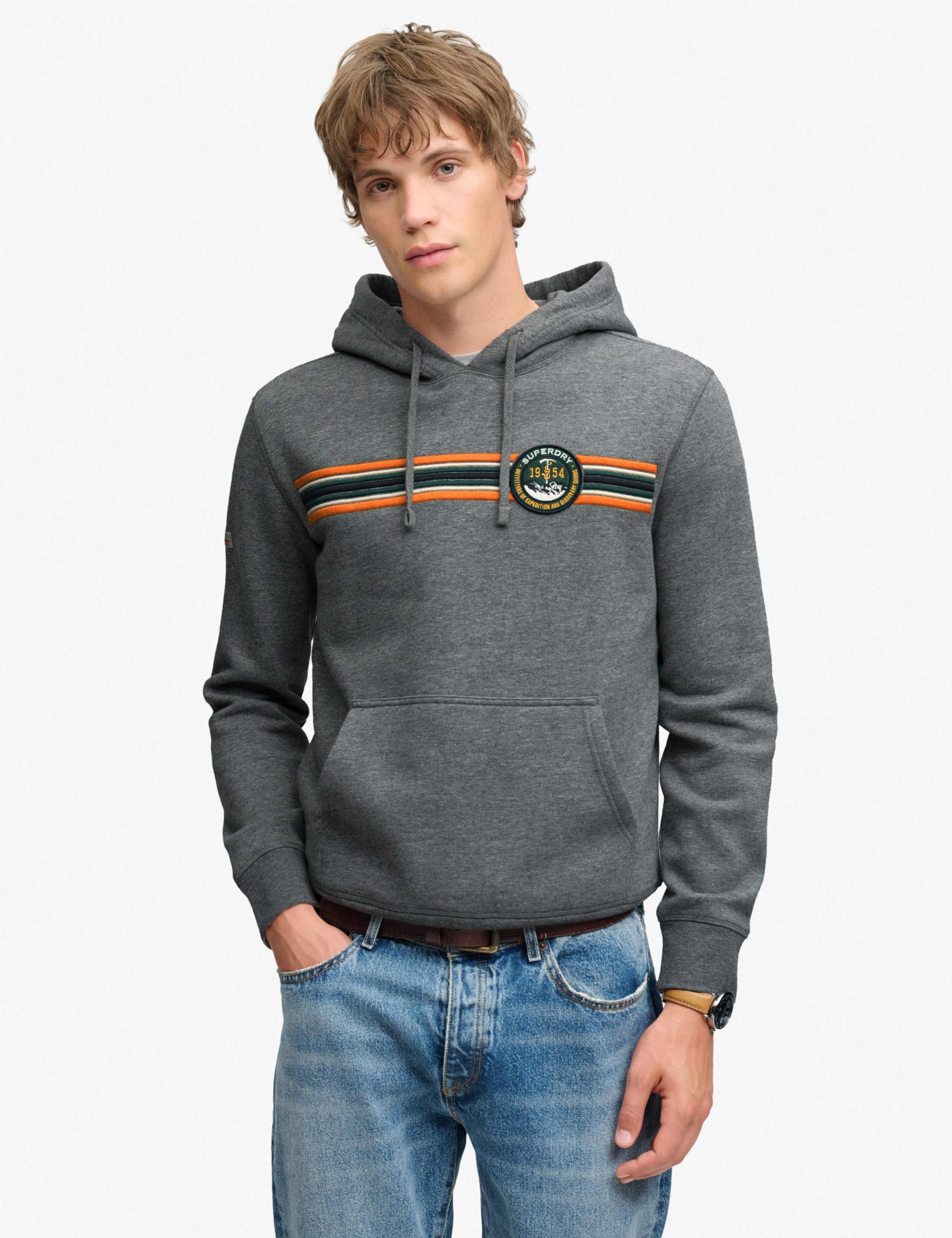 Cotton Rich Striped Hoodie
