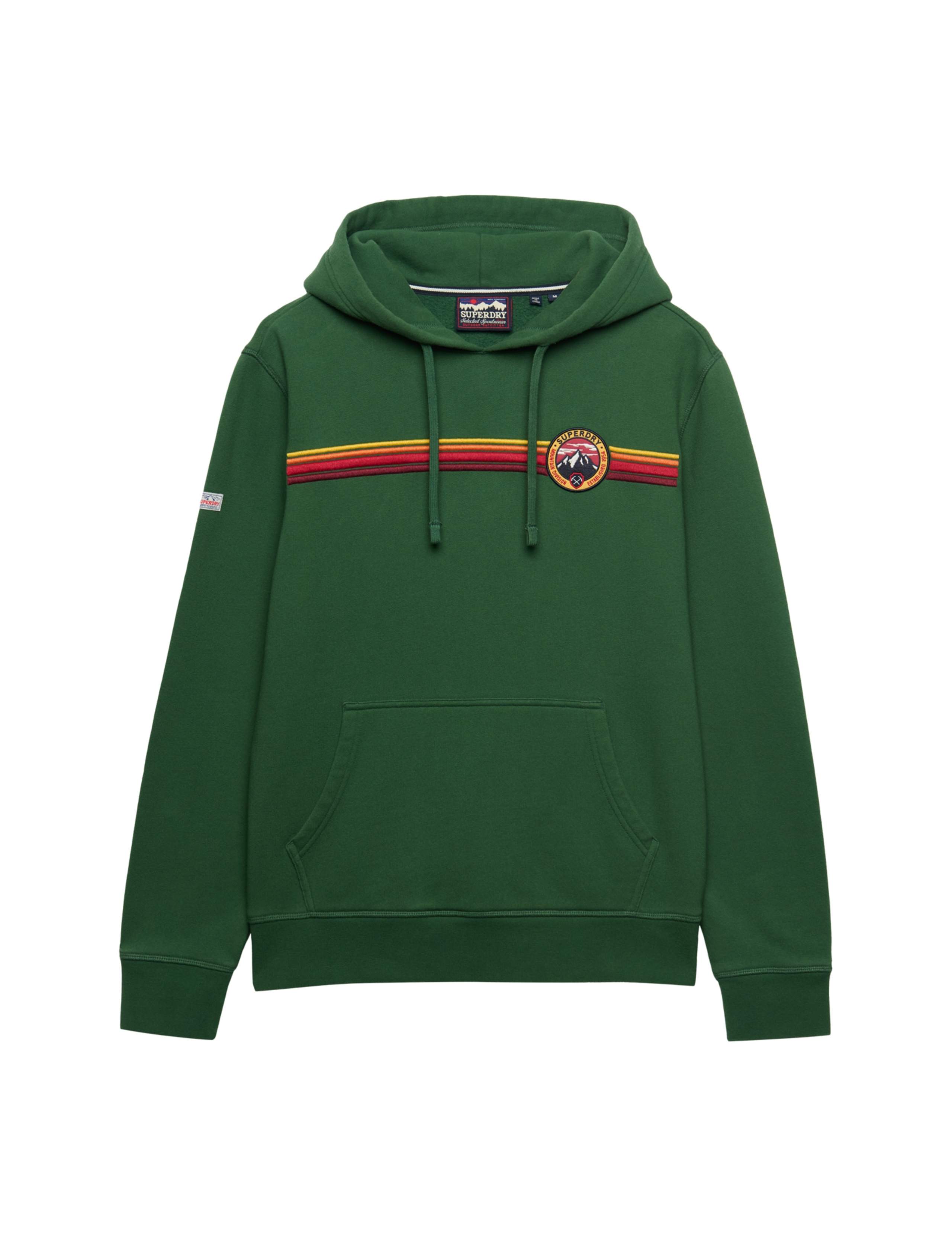 Cotton Rich Outdoors Stripe Logo Hoodie