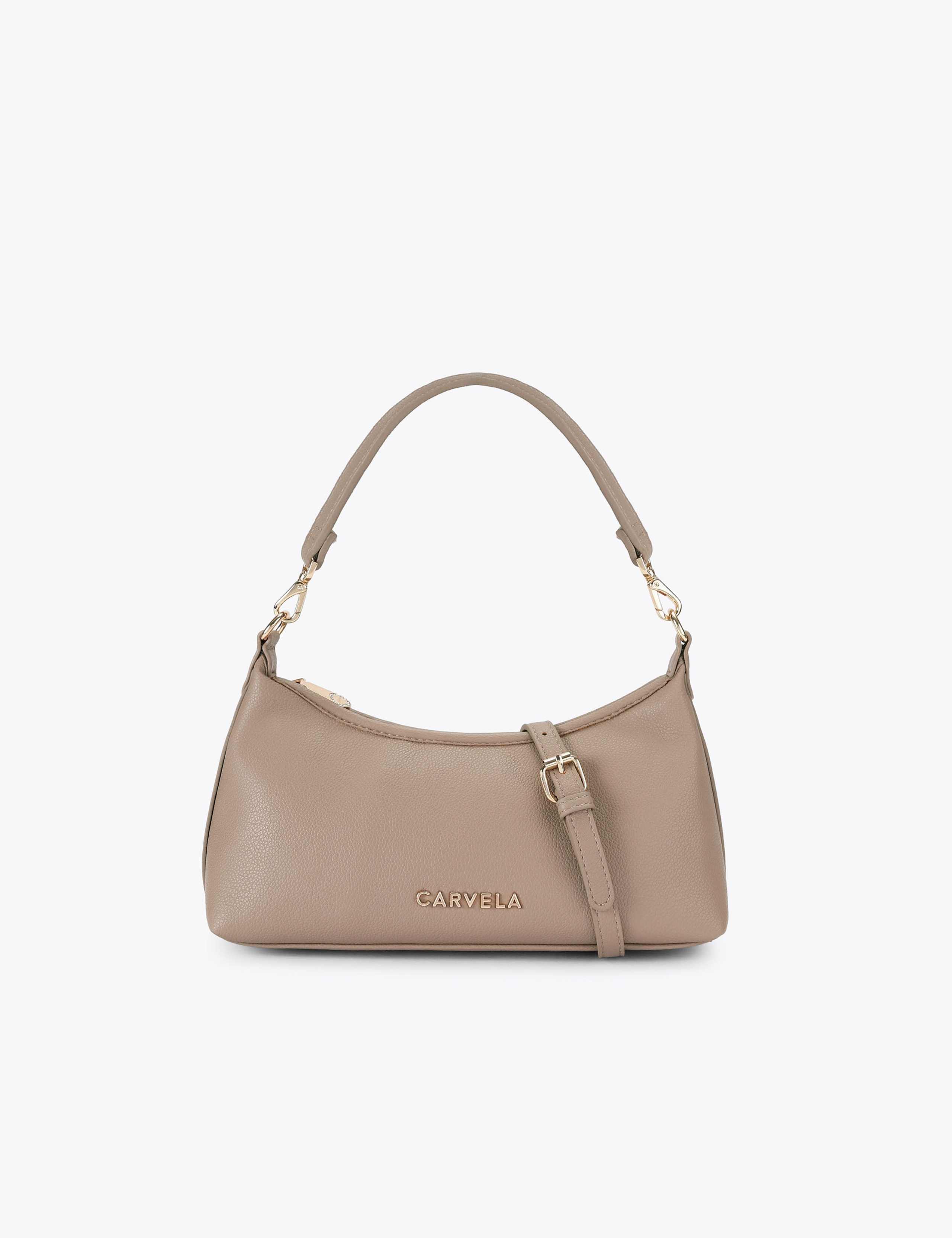 Faux Leather Patent Finish Shoulder Bag