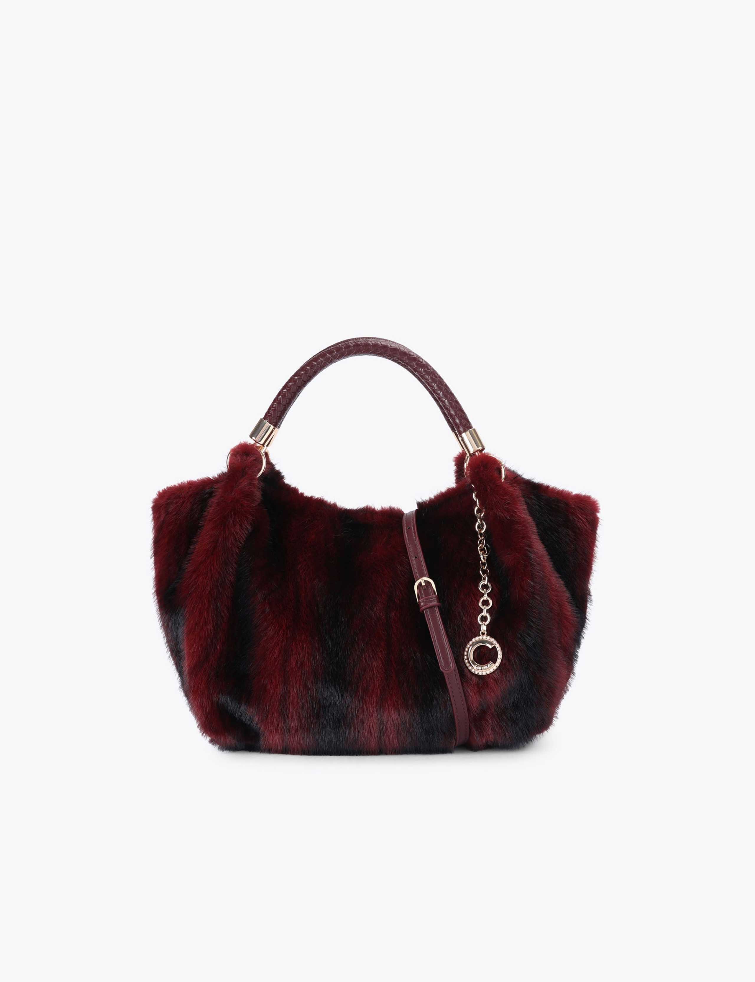 Faux Fur Mini Cross Body Bag