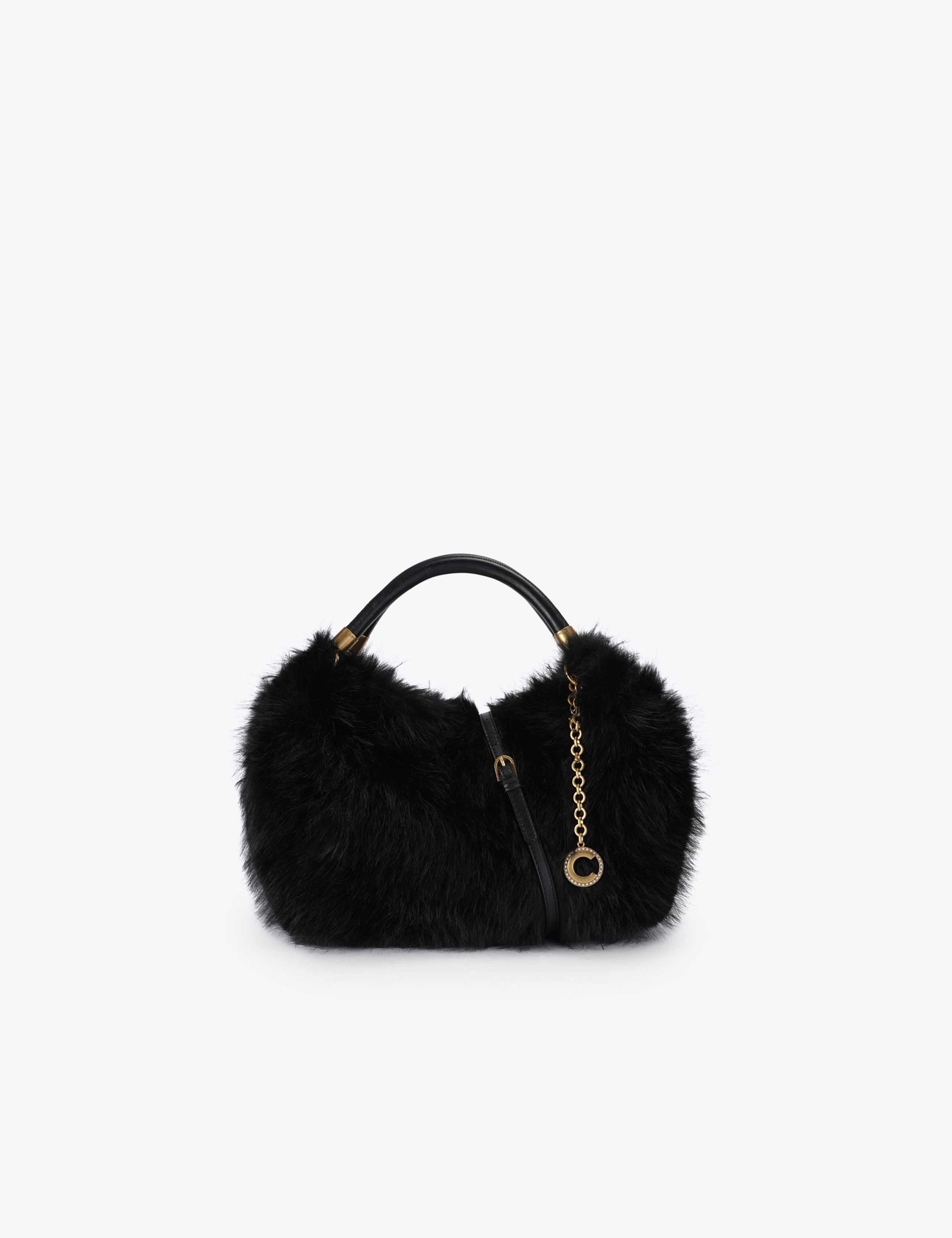 Faux Fur Mini Cross Body Bag