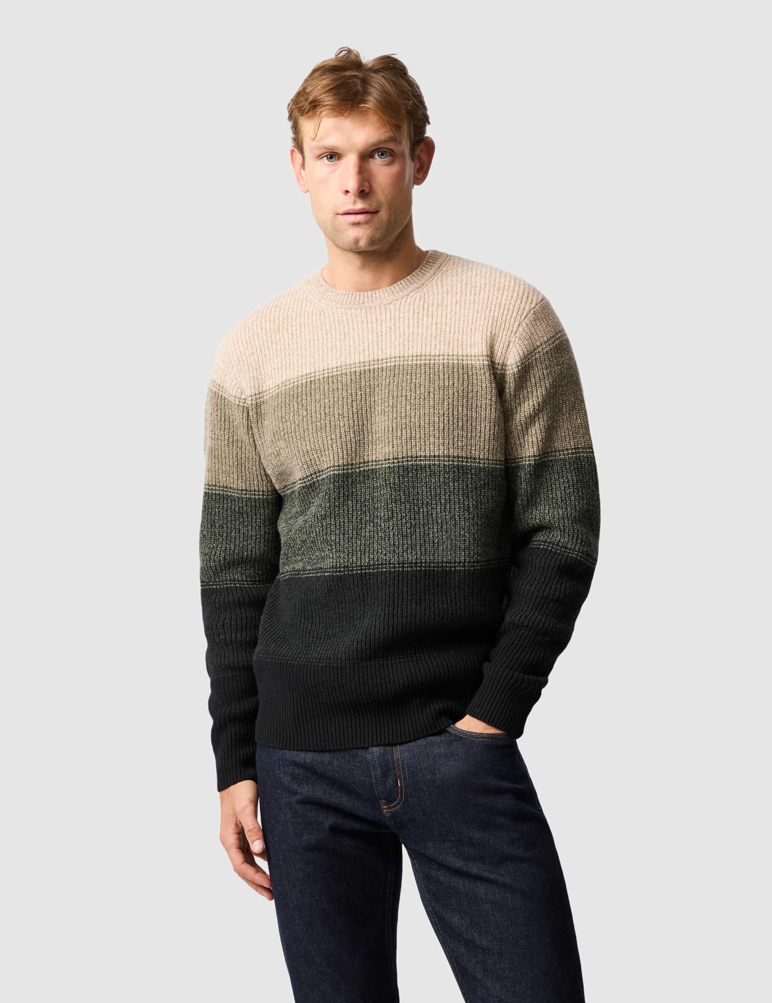 Pure Lambswool Colour Block Jumper