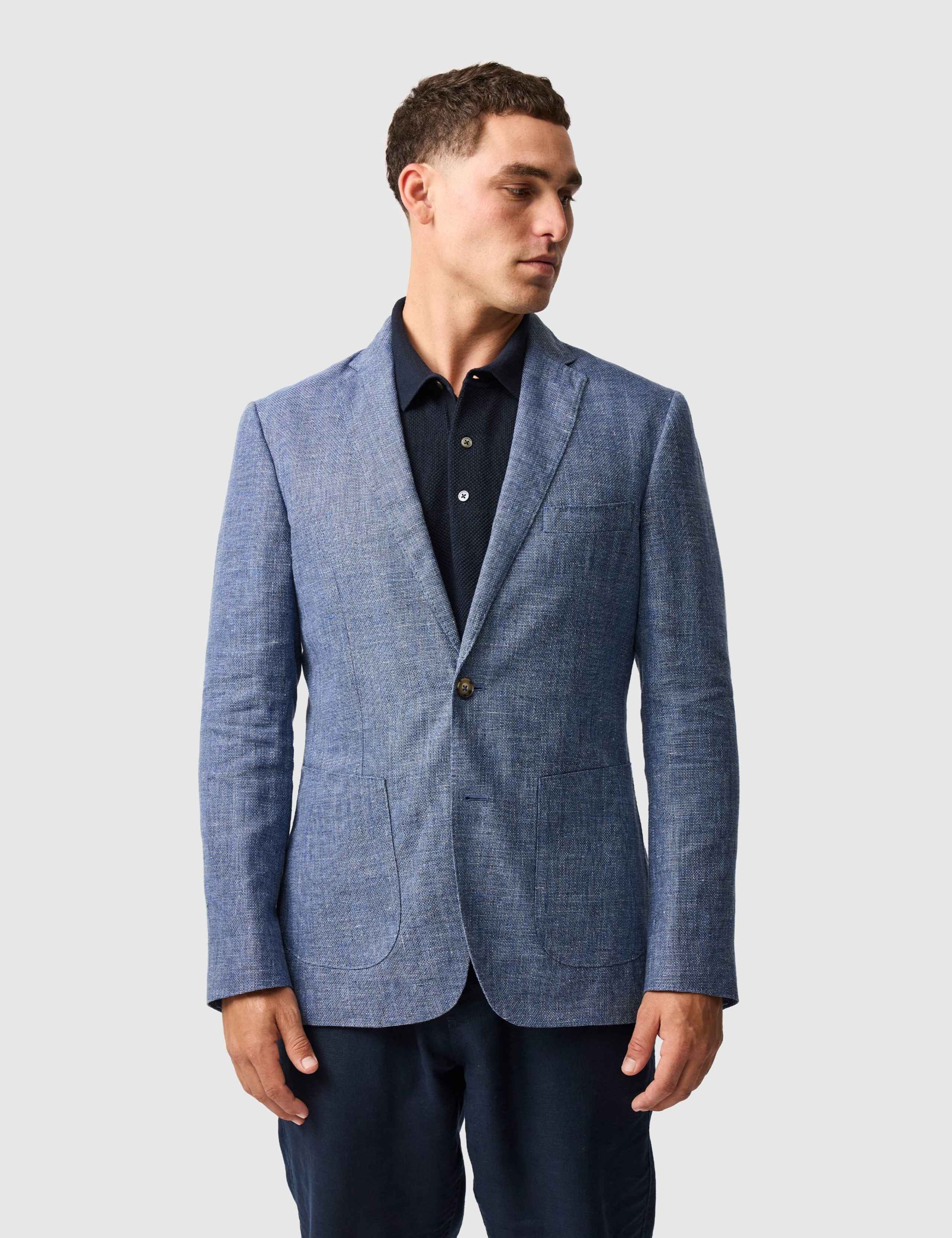 The Cascades Sports Fit Linen Rich Jacket