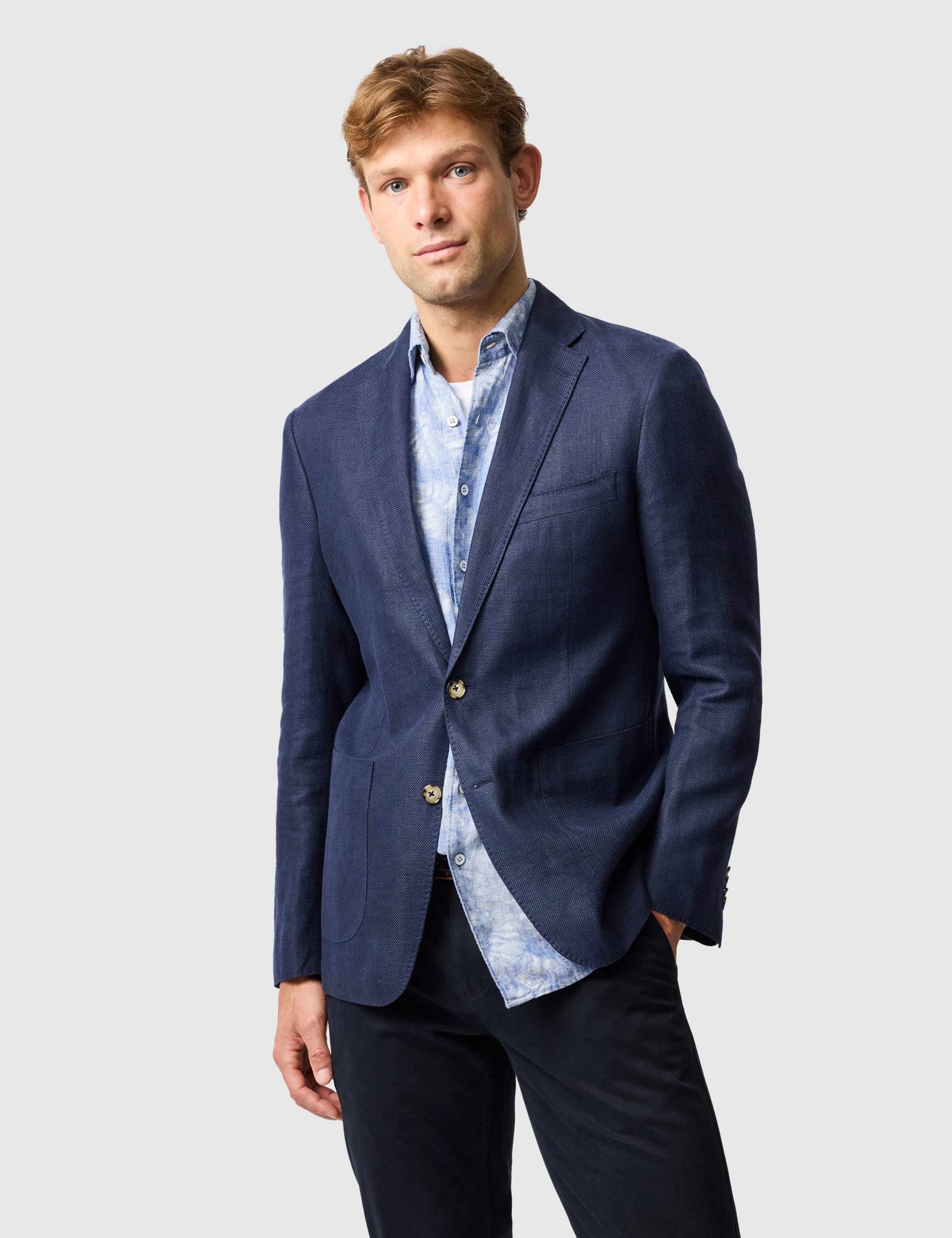 The Cascades Sports Fit Linen Rich Jacket
