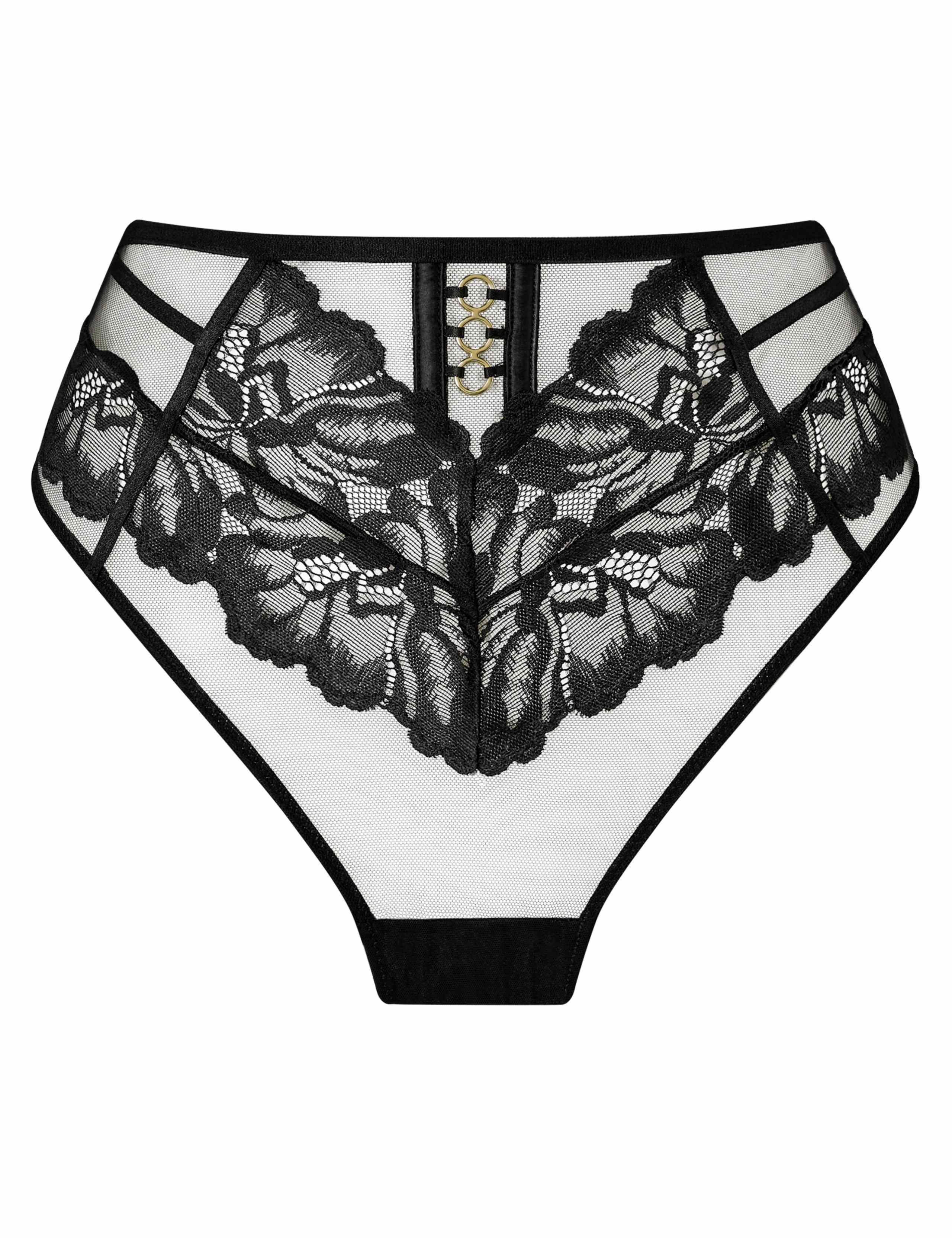 Lace Wired Plunge Bra Set (A-G) 2 of 6